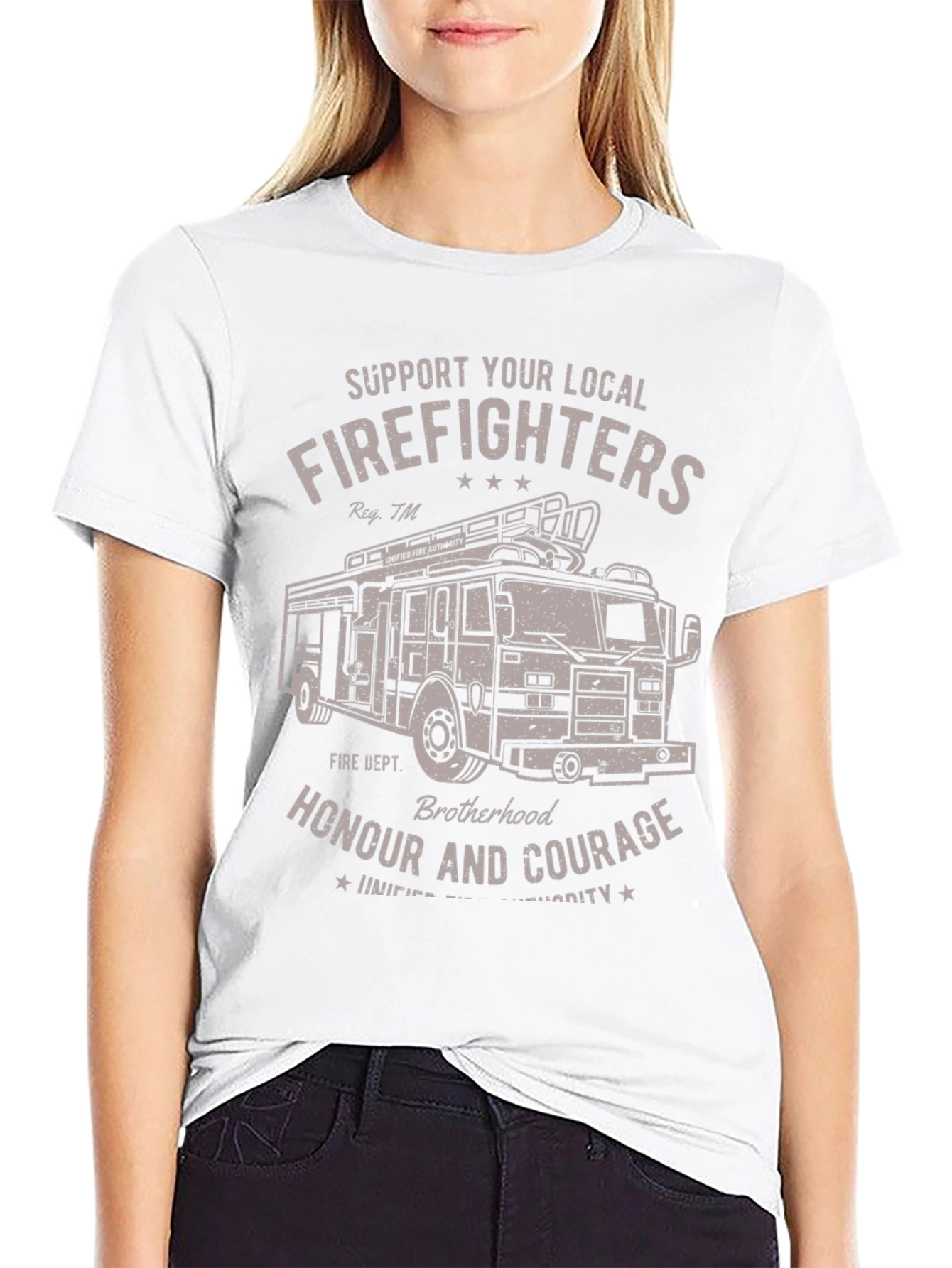 Firefighter Support T-Shirt - Honour and Courage