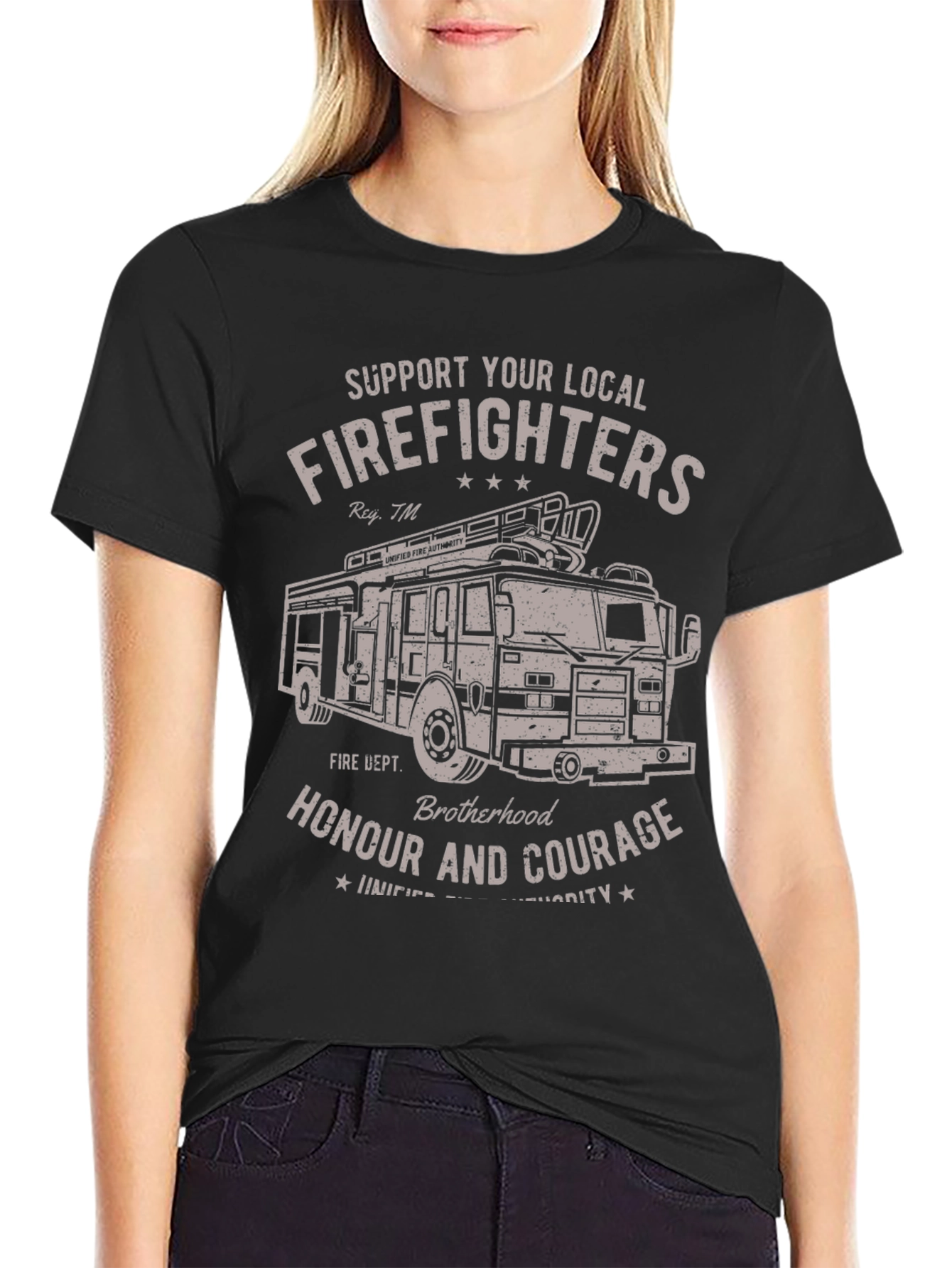 Firefighter Support T-Shirt - Honour and Courage