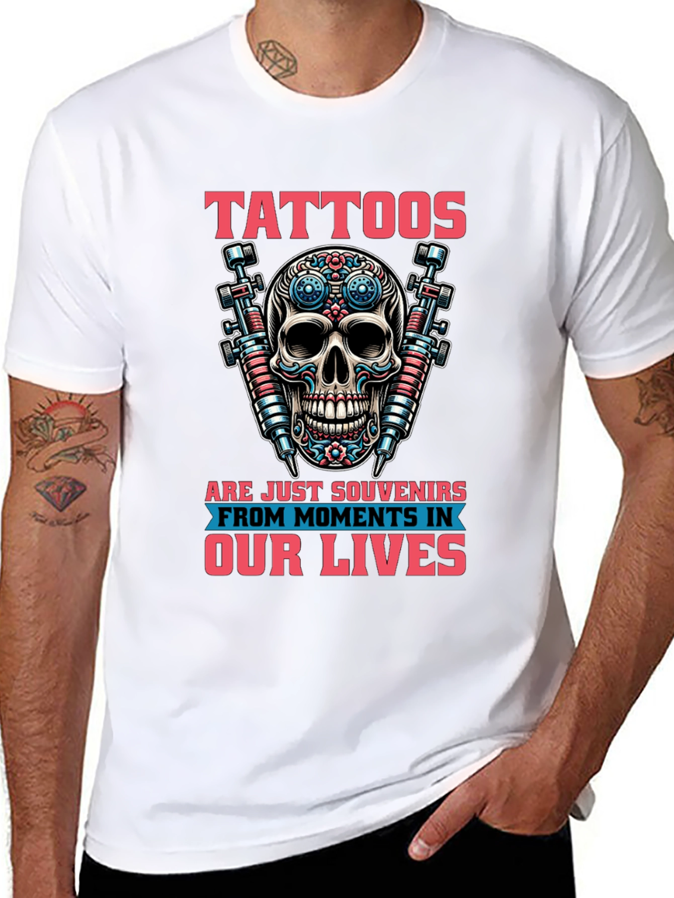 Tattoos Skull Graphic Black T-Shirt