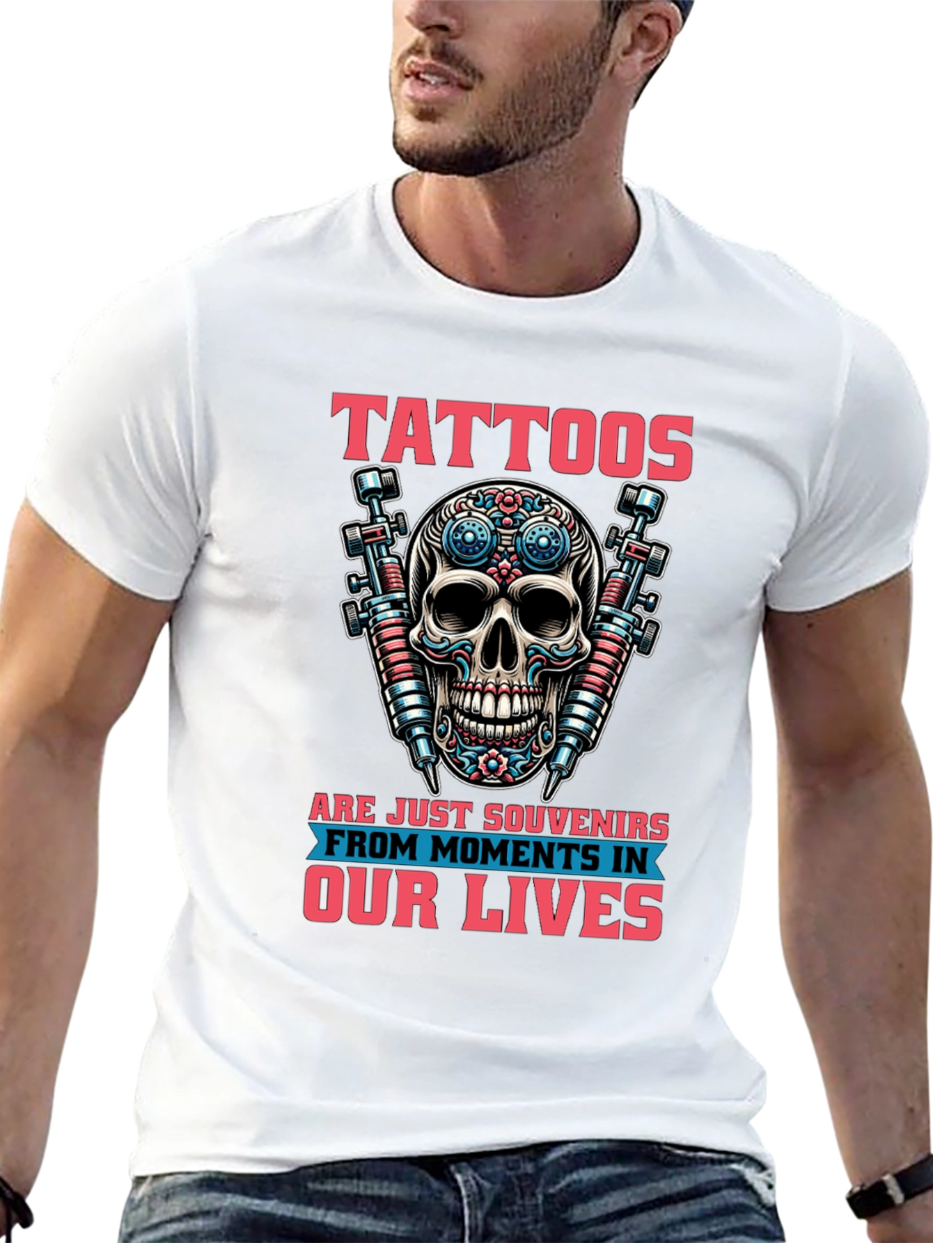 Tattoos Skull Graphic Black T-Shirt