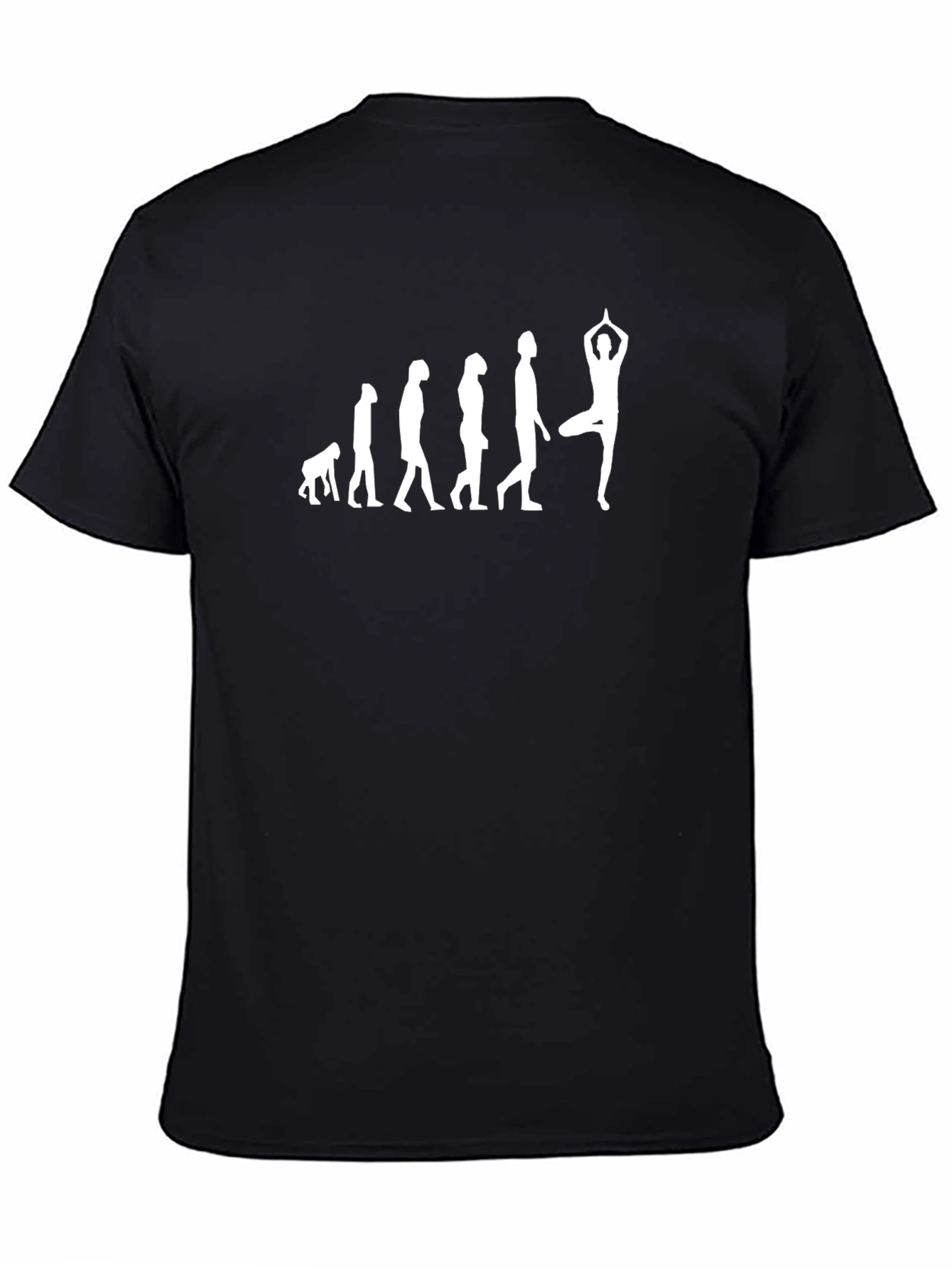Yoga Evolution Graphic Tee - Black Cotton