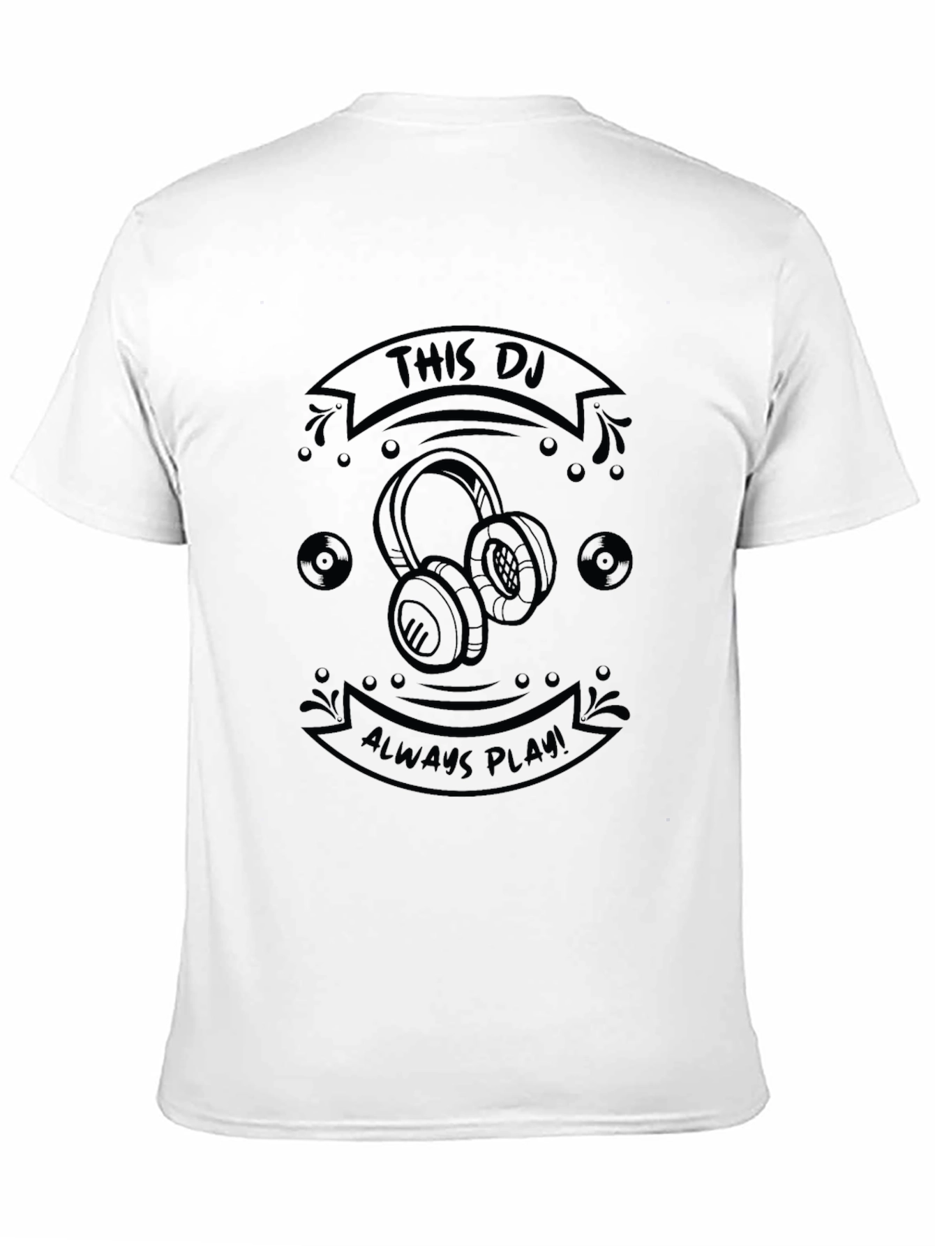 DJ Headphones Graphic Tee - Black