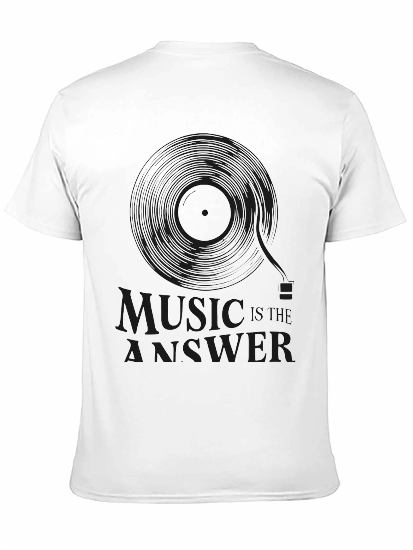 Music Is The Answer Black T-Shirt