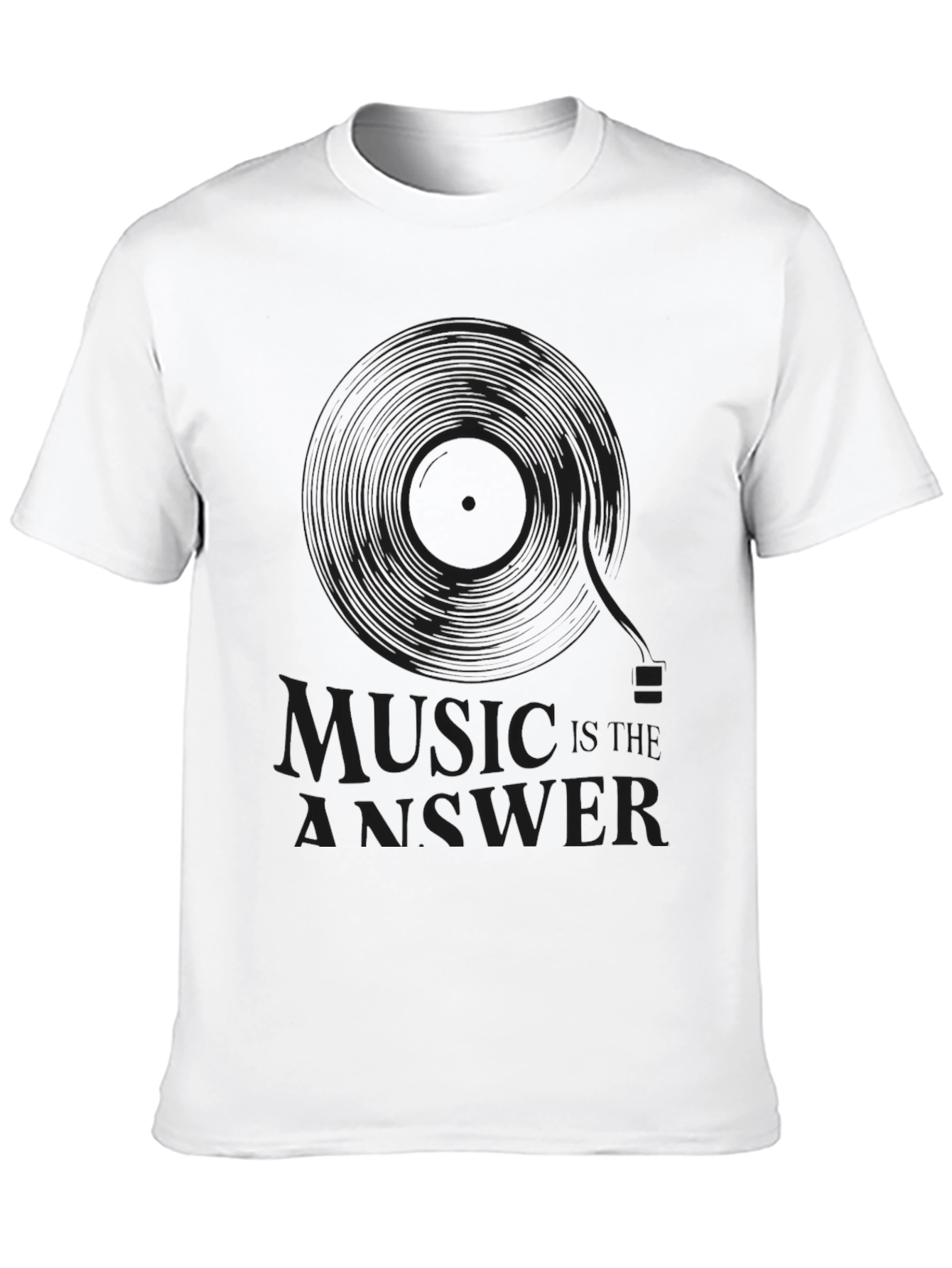 Music Is The Answer Black T-Shirt