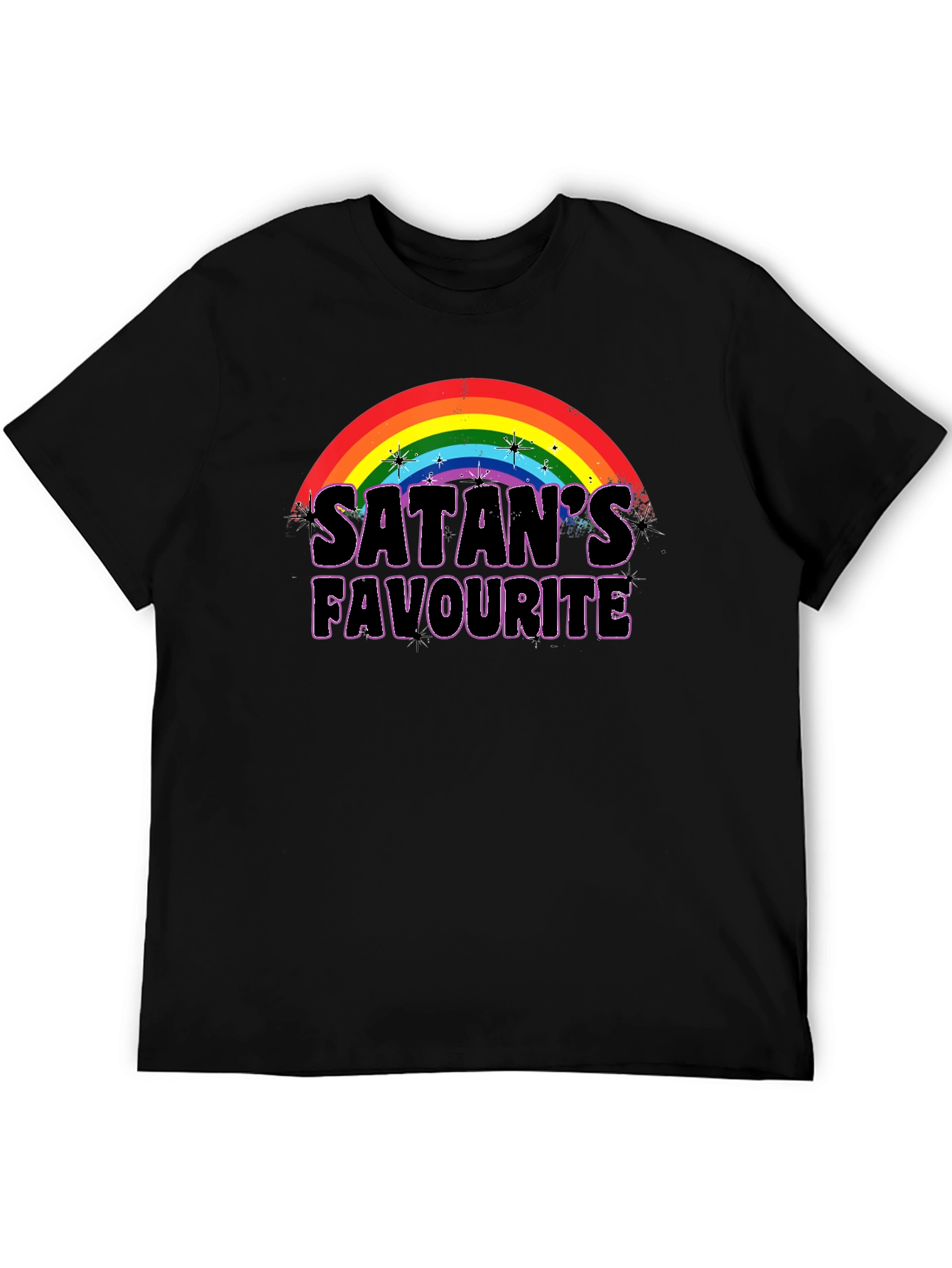 Satans Favorite Rainbow Graphic T-Shirt