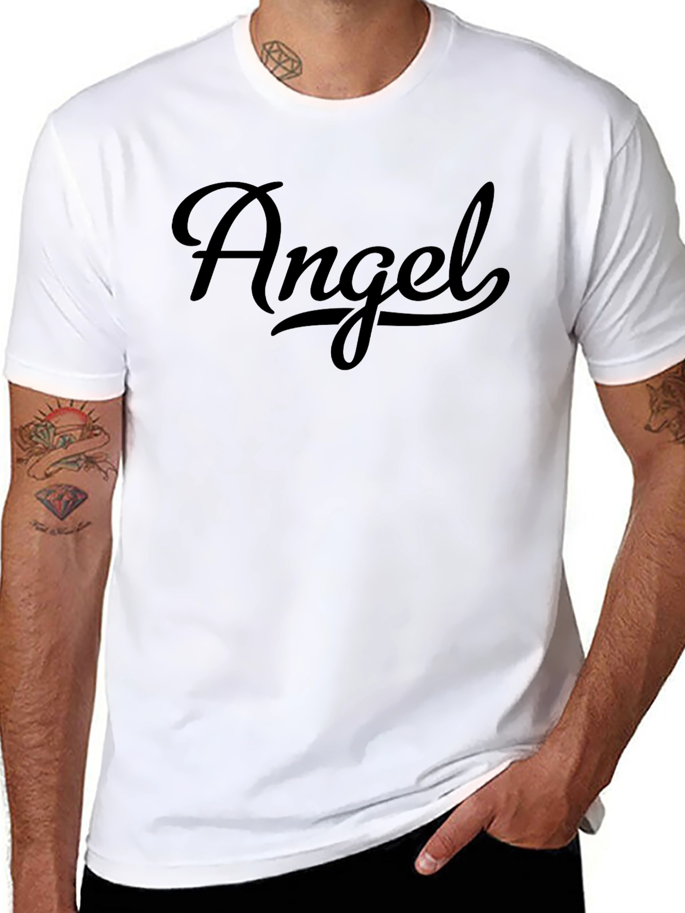 Angel Graphic Tee - Black Unisex T-Shirt