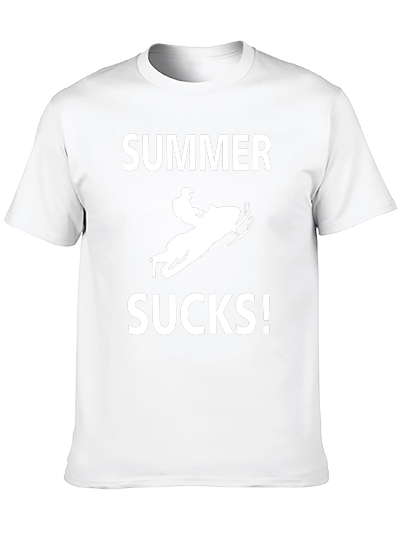 Summer Sucks Snowmobile T-Shirt - Black Cotton Tee