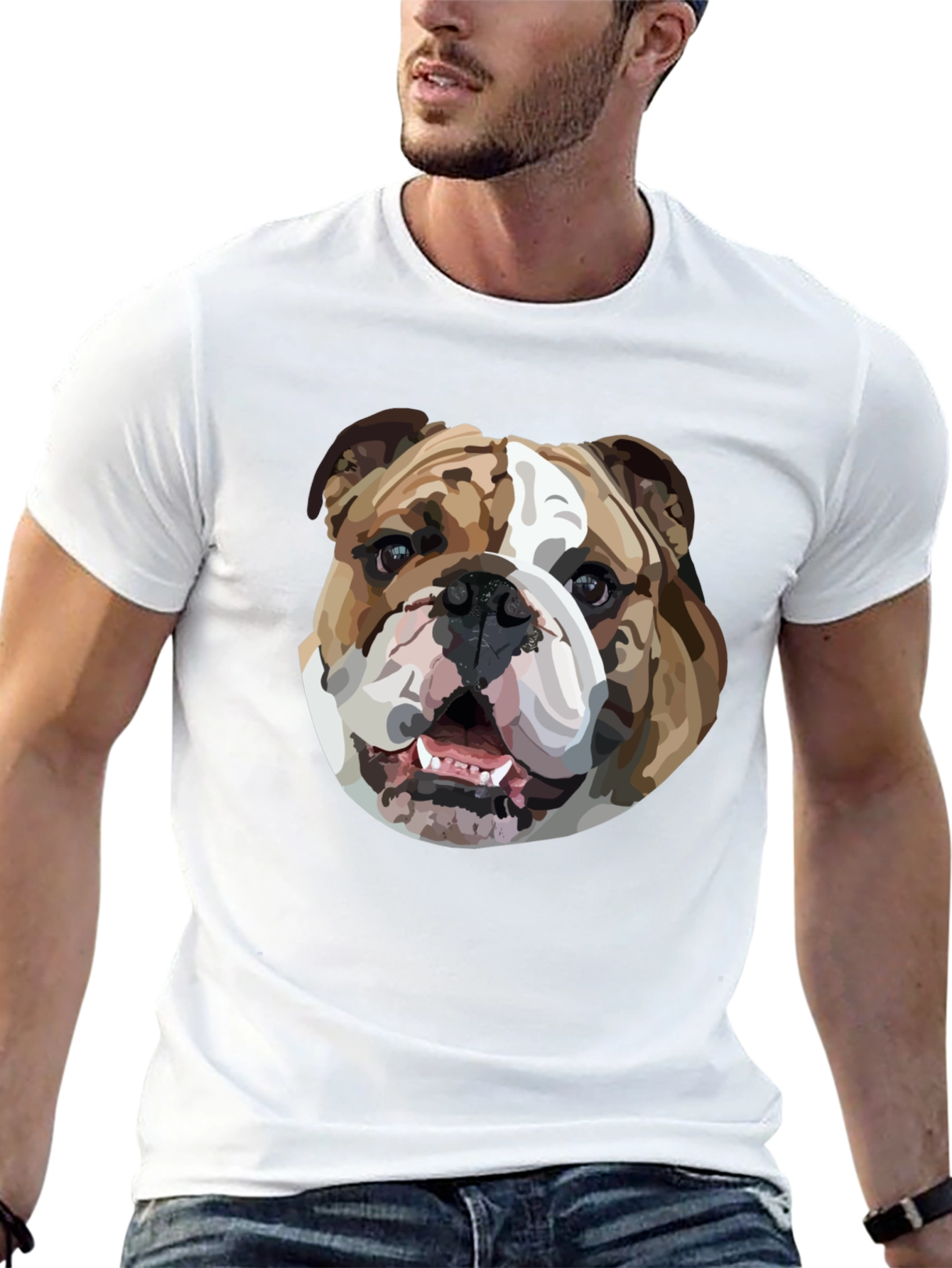 Bulldog Graphic Tee - Cool Dog Lover Shirt