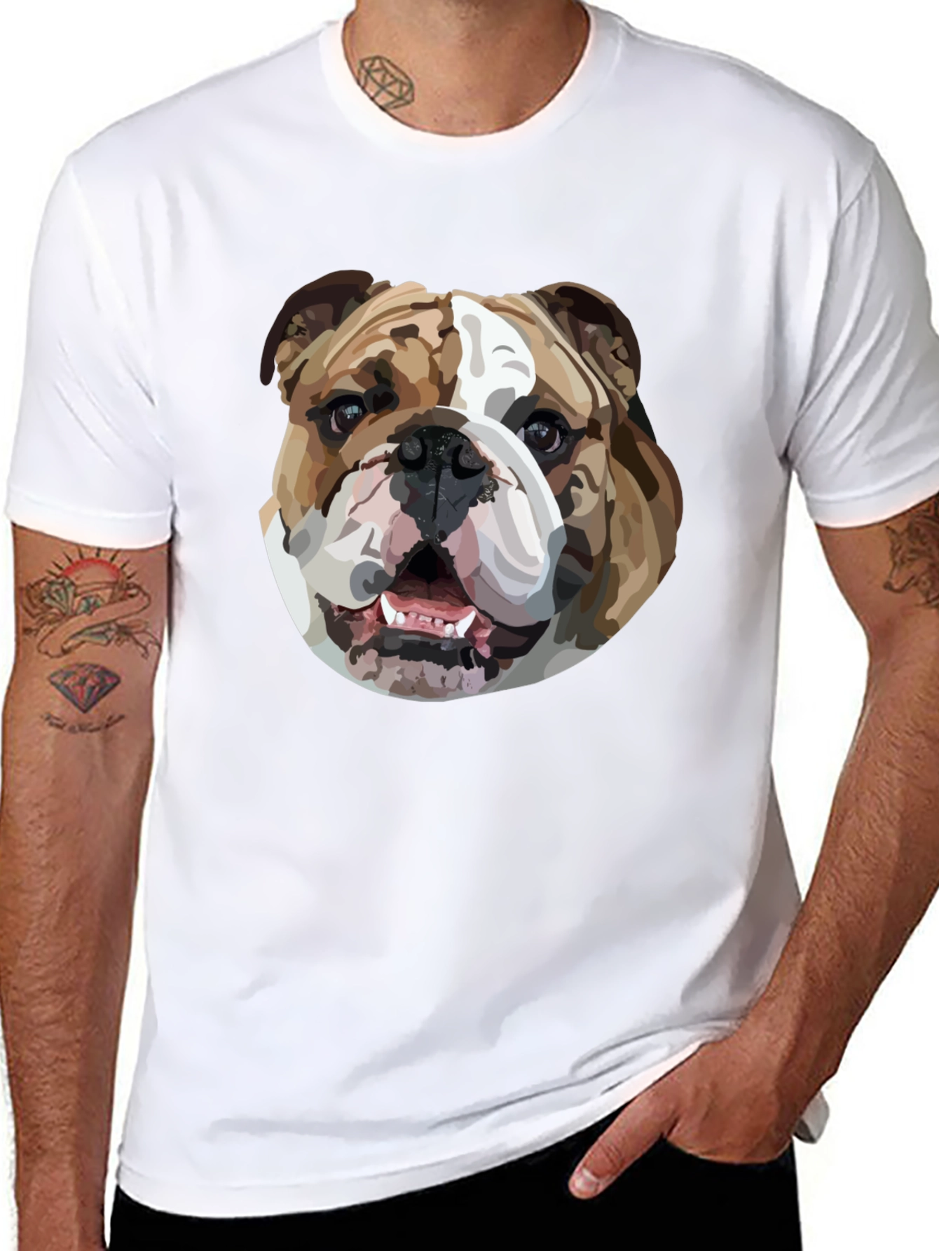 Bulldog Graphic Tee - Cool Dog Lover Shirt
