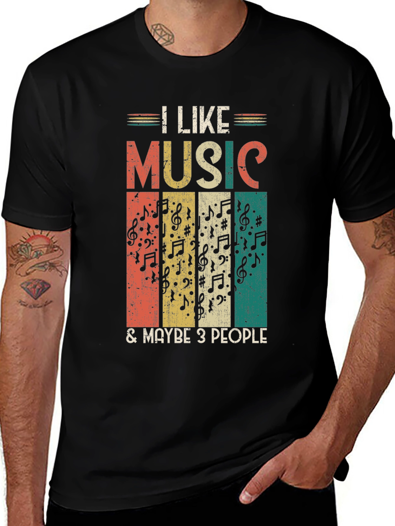 I Like Music & Maybe 3 People Graphic Tee