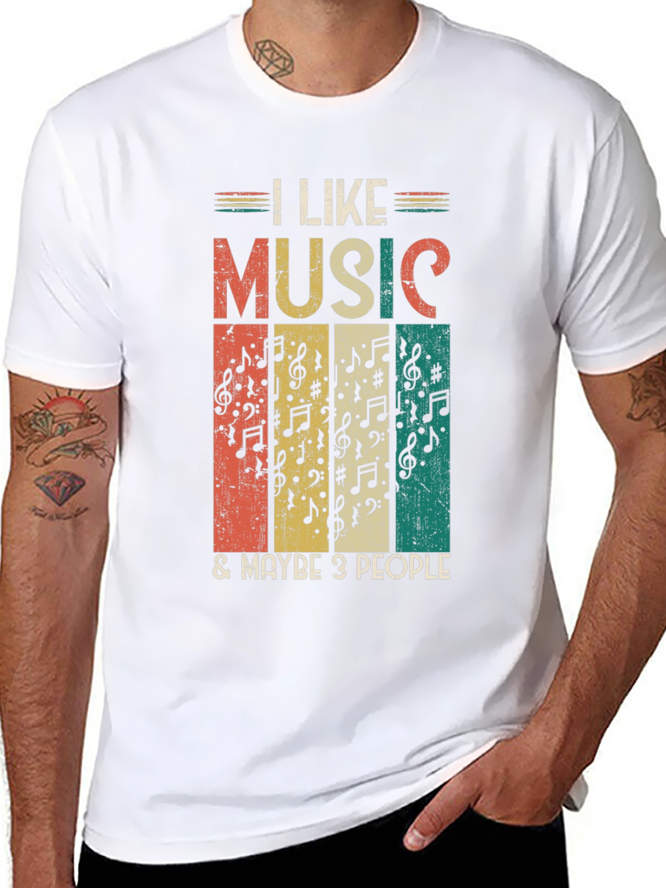 I Like Music & Maybe 3 People Graphic Tee