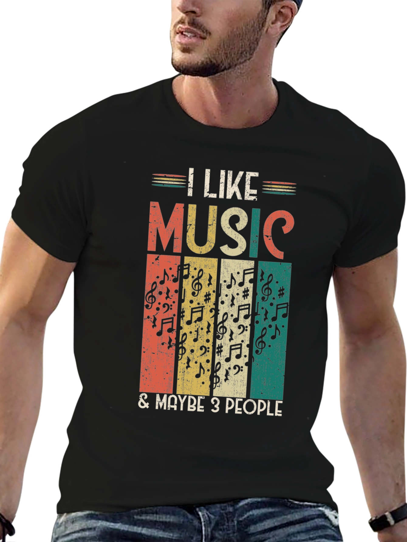 I Like Music & Maybe 3 People Graphic Tee