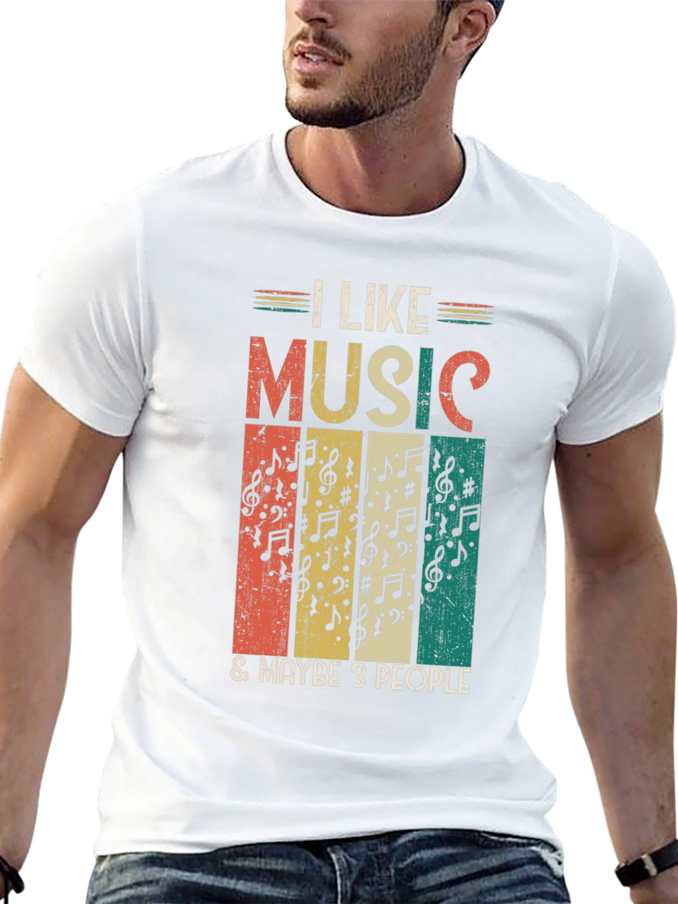 I Like Music & Maybe 3 People Graphic Tee