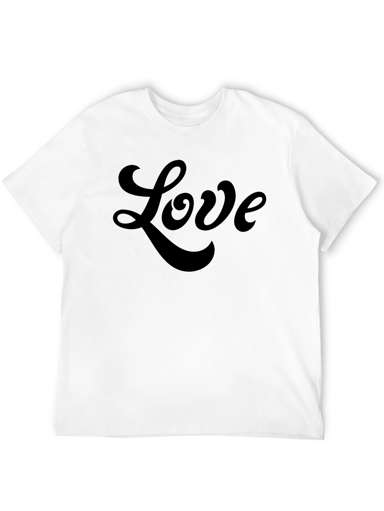 Love Script Black Tee Shirt - Stylish Casual Wear