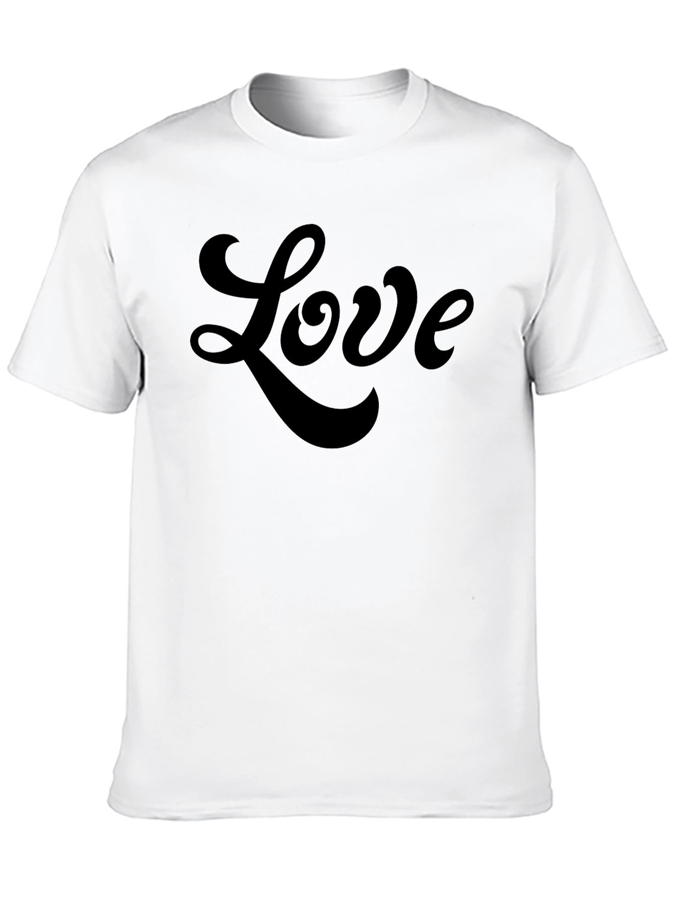 Love Script Black Tee Shirt - Stylish Casual Wear