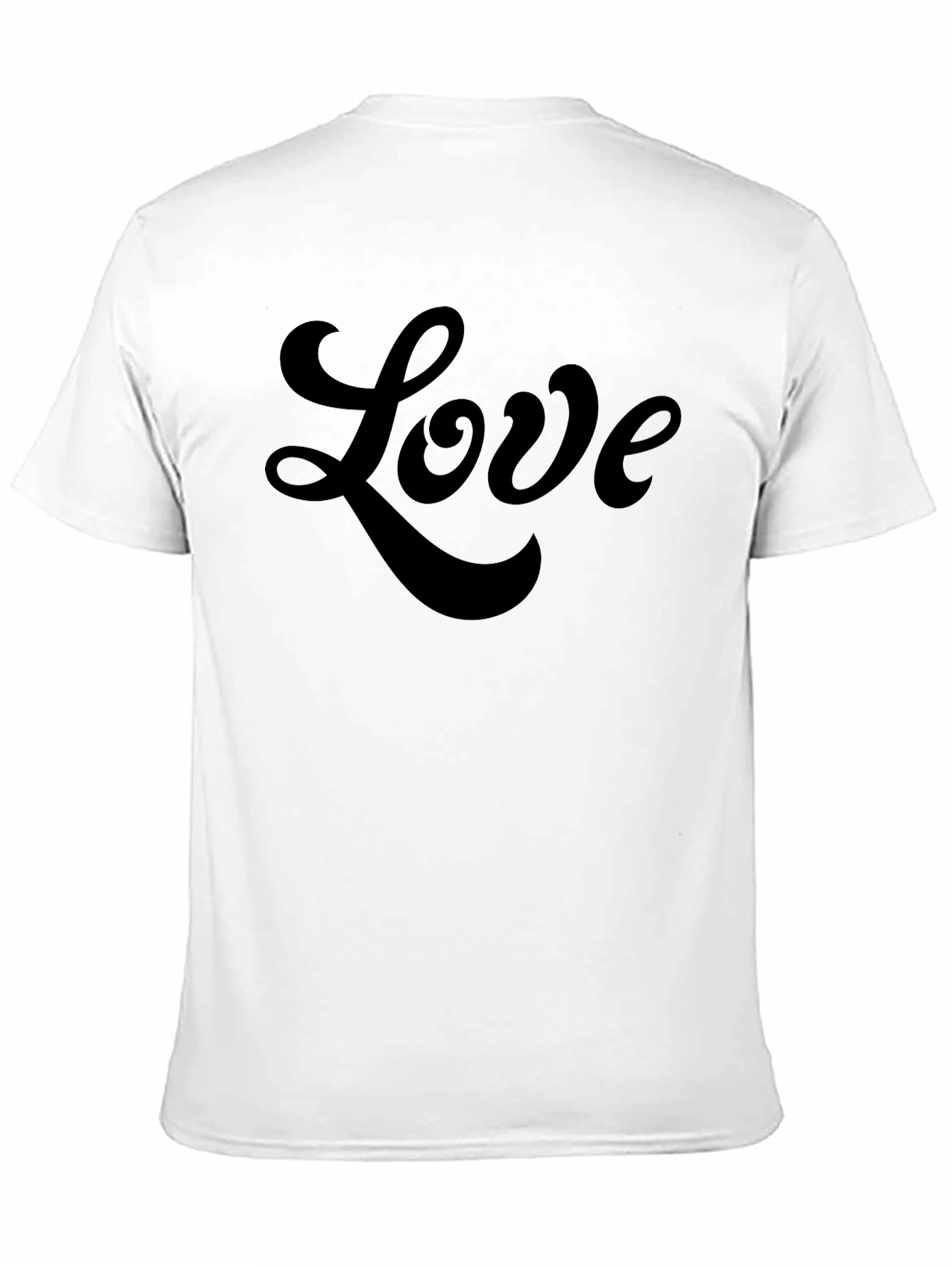 Love Script Black Tee Shirt - Stylish Casual Wear