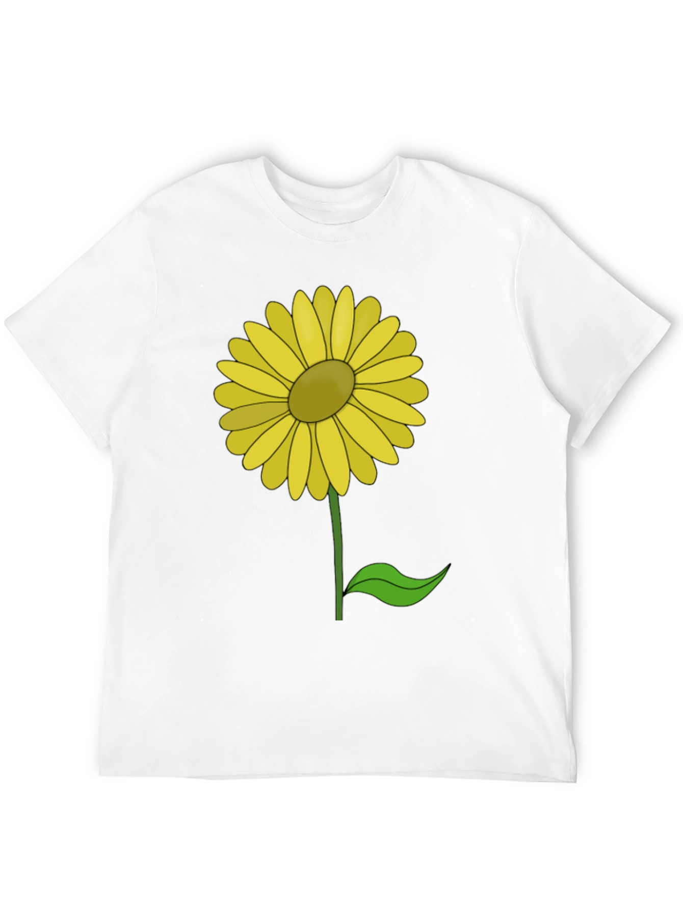 Sunflower Graphic Print Black T-Shirt