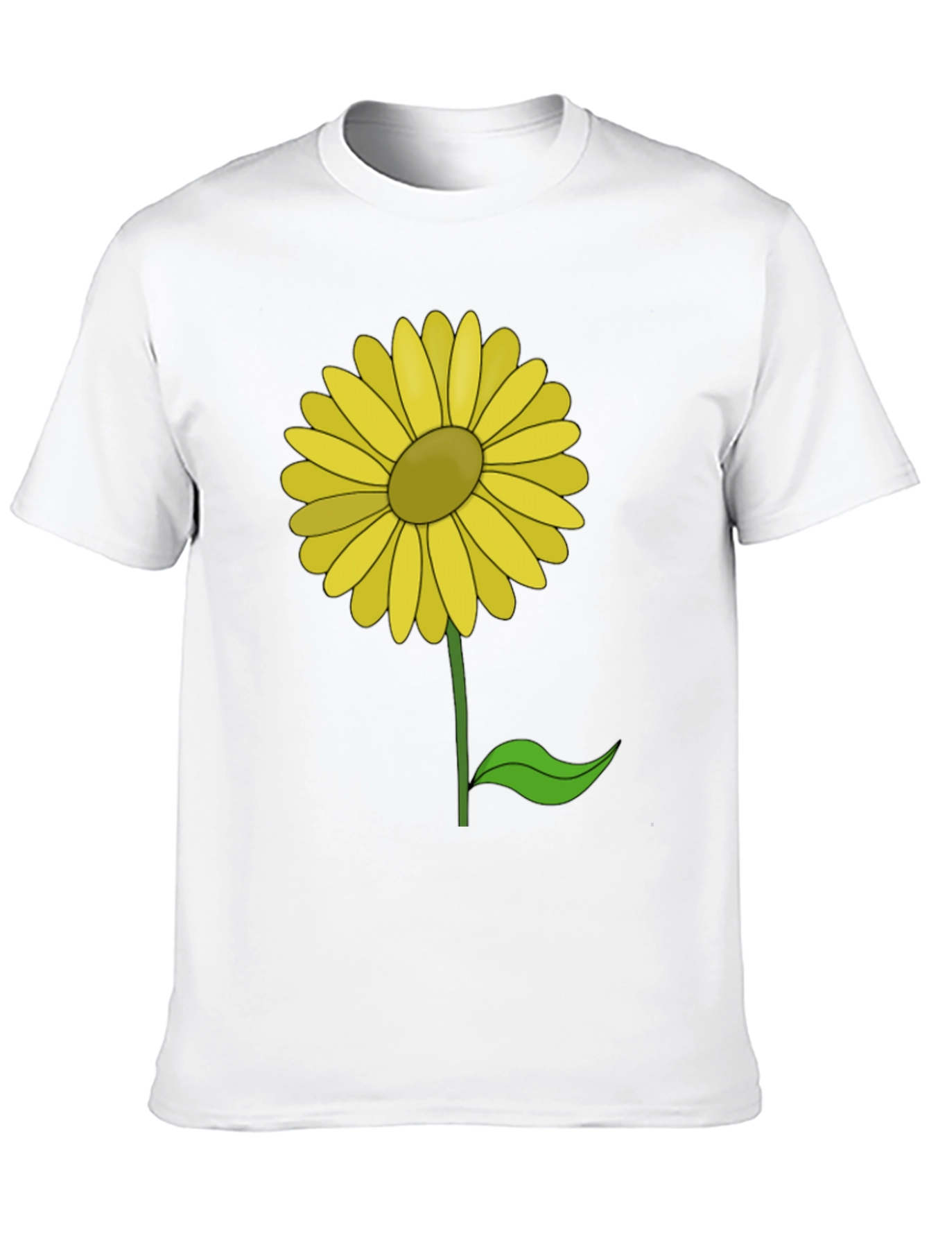 Sunflower Graphic Print Black T-Shirt