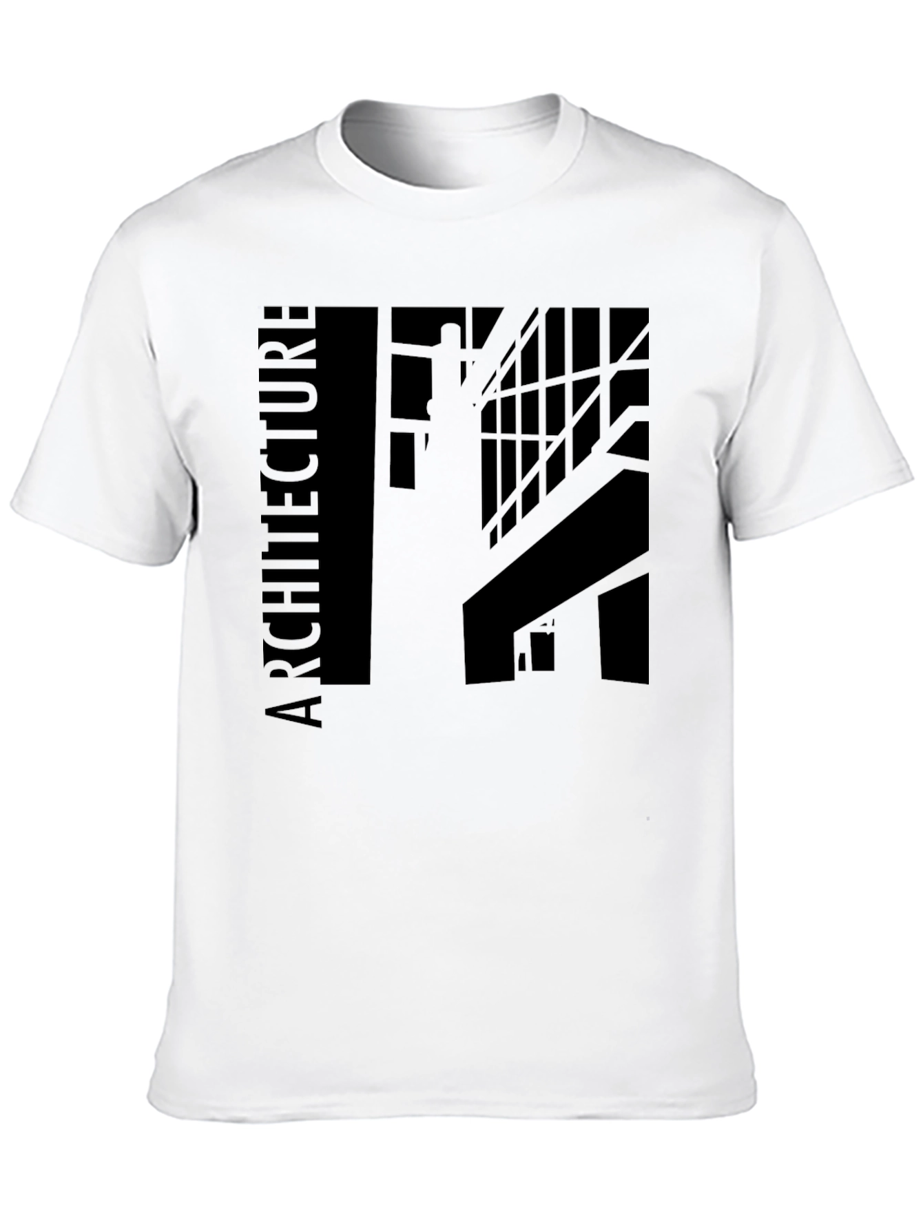 Architecture Graphic T-Shirt - Sleek Black Design