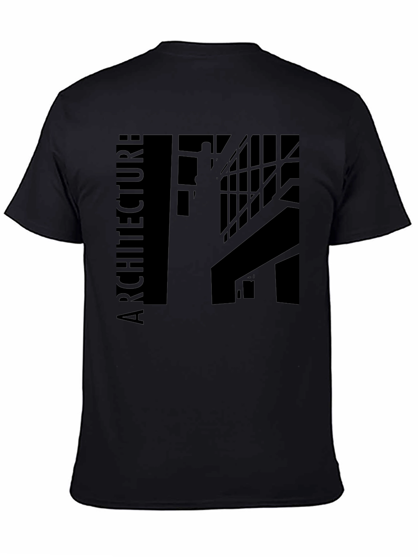 Architecture Graphic T-Shirt - Sleek Black Design
