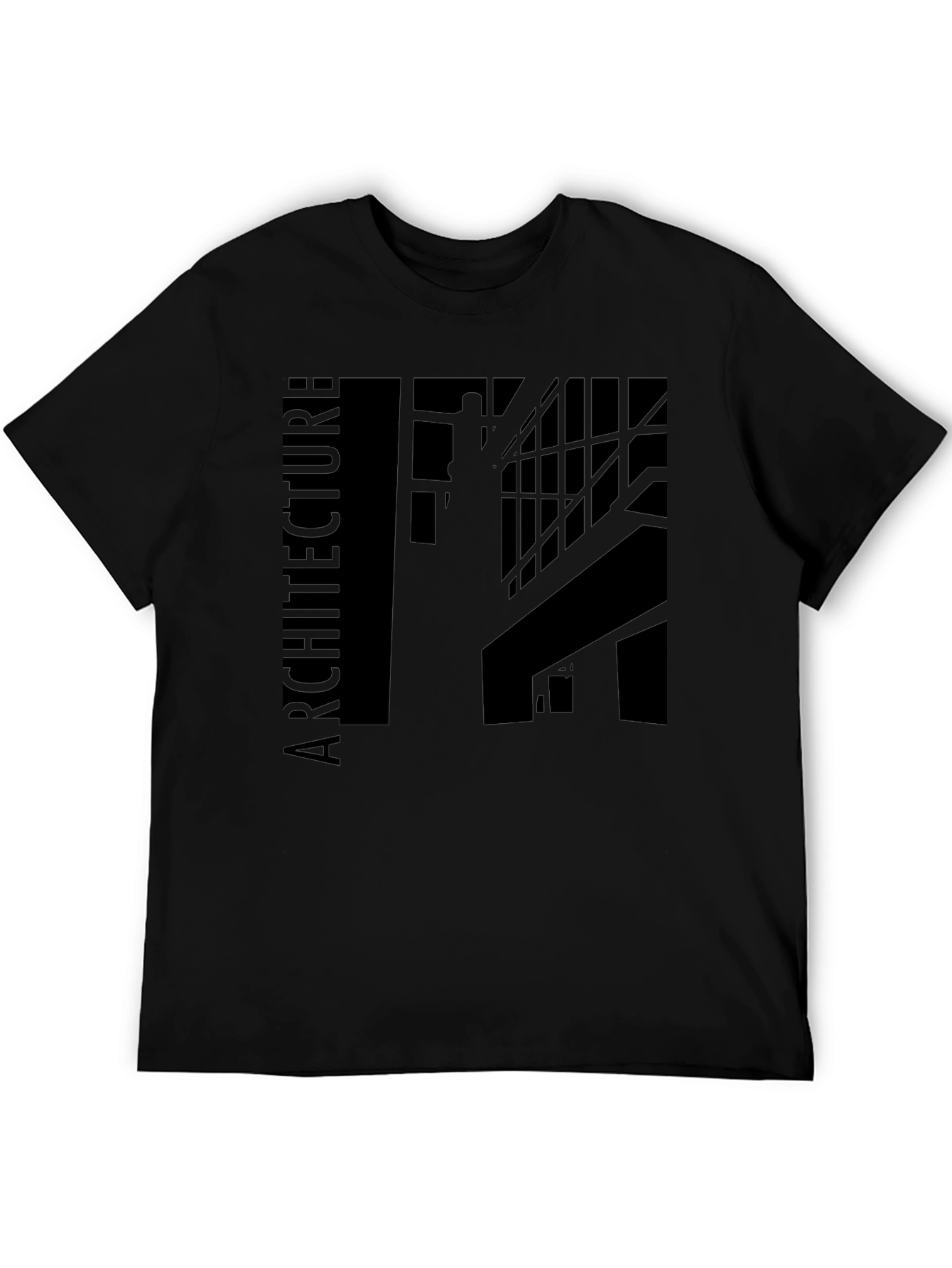 Architecture Graphic T-Shirt - Sleek Black Design