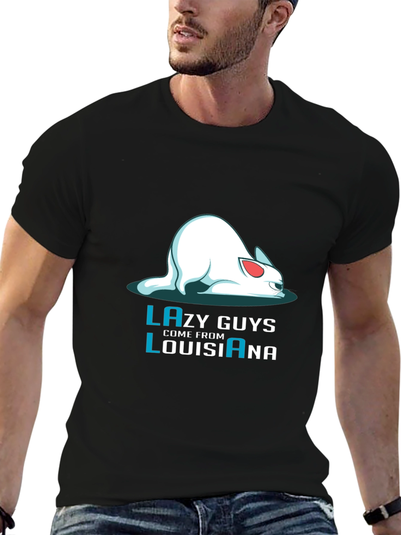 Lazy Guys Louisiana Graphic Tee - Black