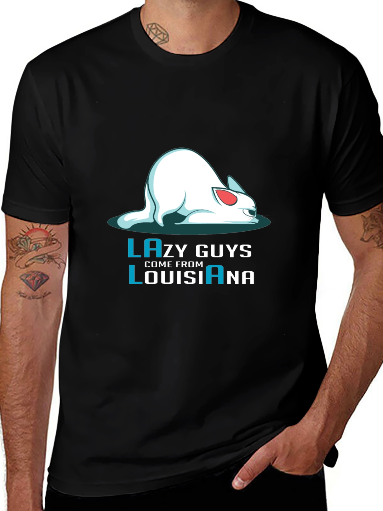 Lazy Guys Louisiana Graphic Tee - Black