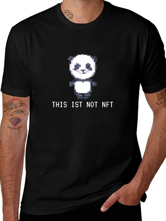 Panda NFT T-Shirt: Pixel Art Style - This Is Not NFT