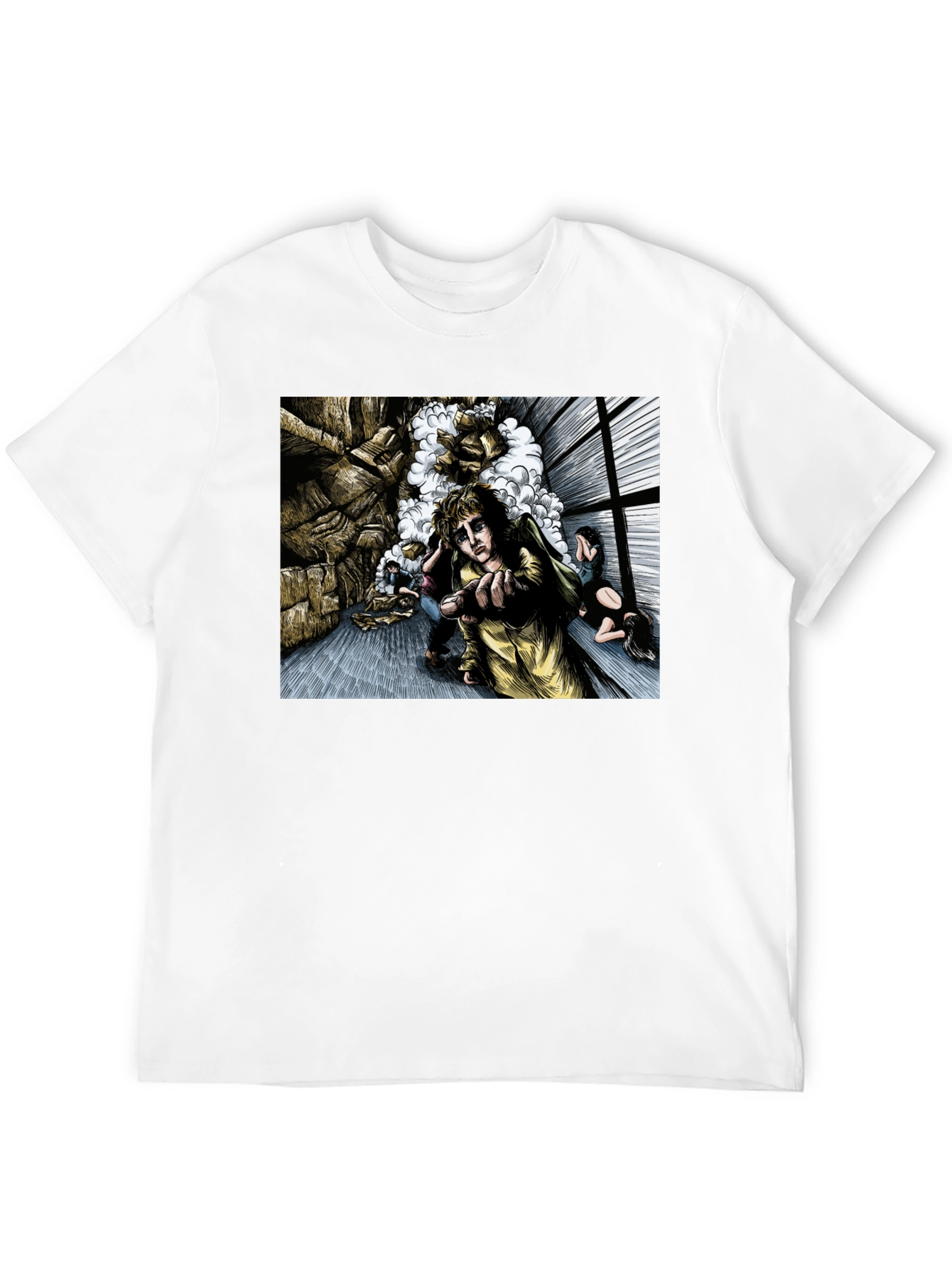 Surreal Graphic Print Black T-Shirt