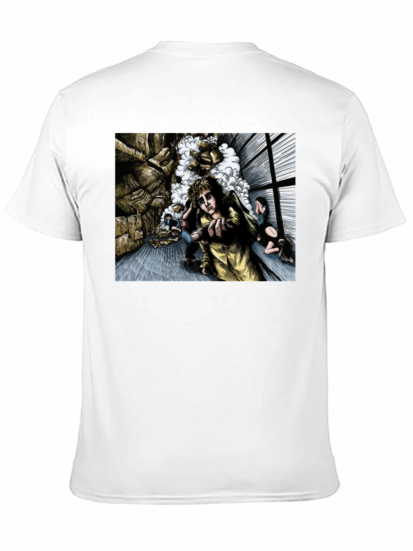 Surreal Graphic Print Black T-Shirt