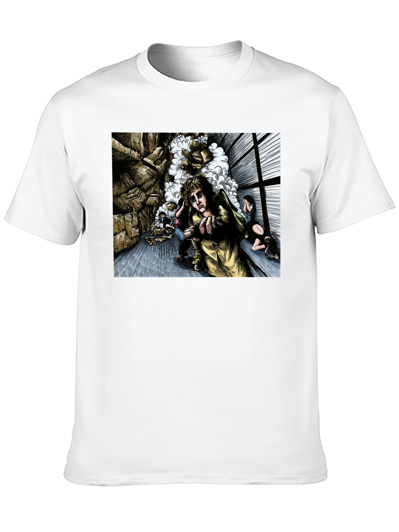 Surreal Graphic Print Black T-Shirt