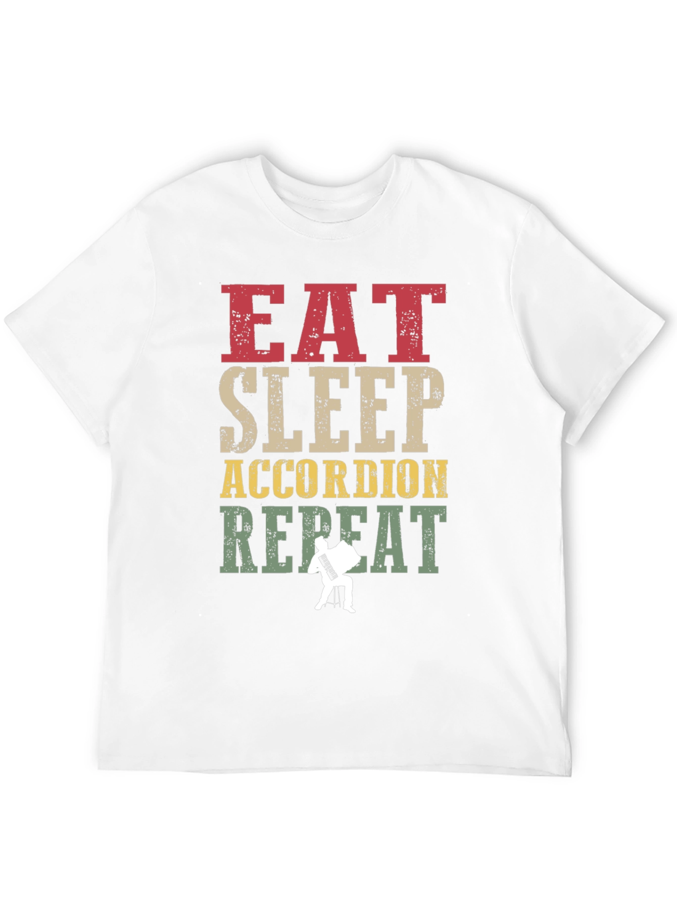 Eat Sleep Accordion Repeat Graphic T-Shirt