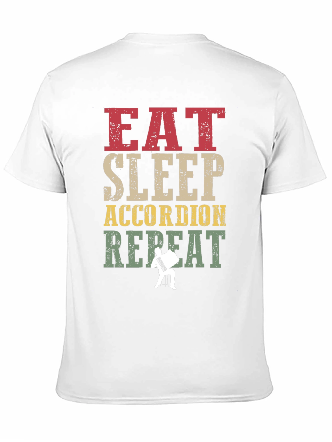 Eat Sleep Accordion Repeat Graphic T-Shirt