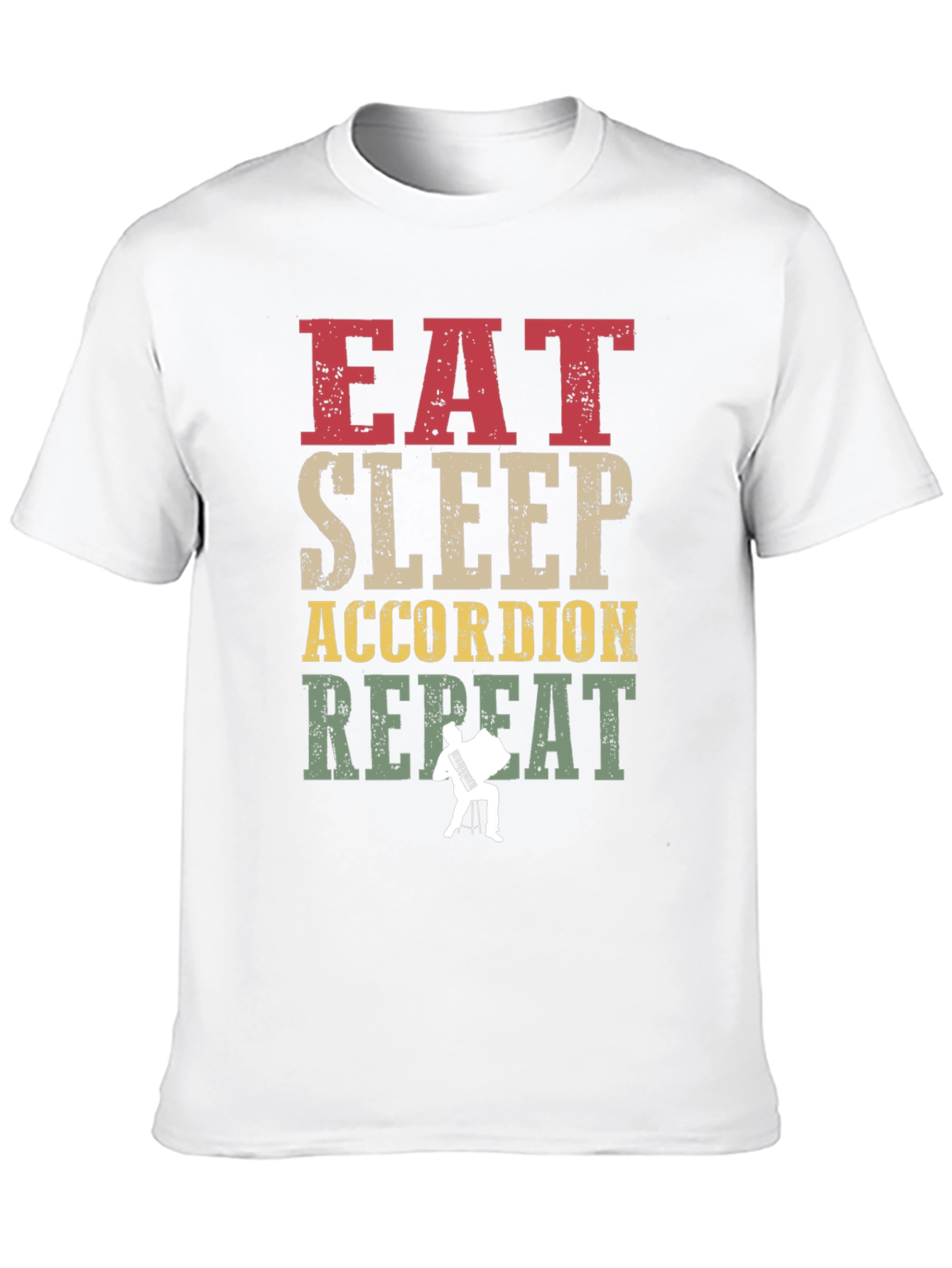 Eat Sleep Accordion Repeat Graphic T-Shirt