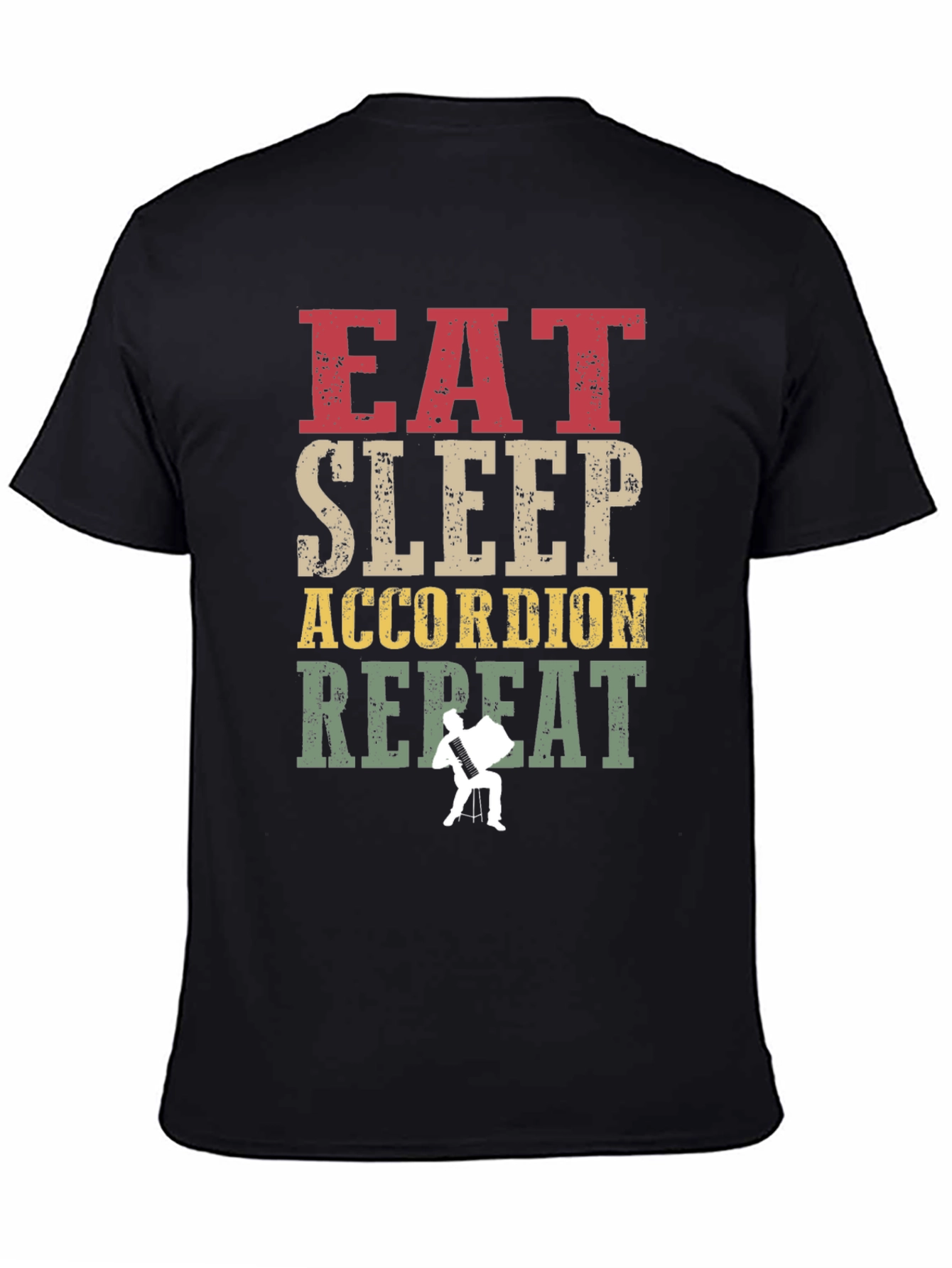 Eat Sleep Accordion Repeat Graphic T-Shirt