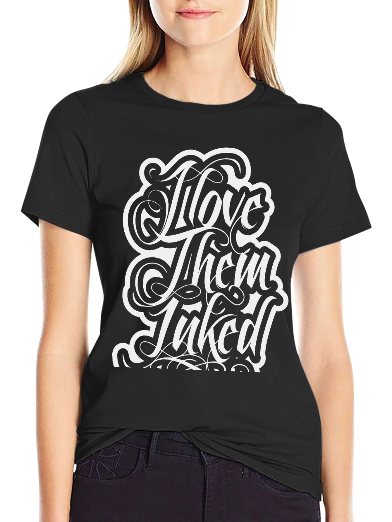 I Love Them Inked Black Tee