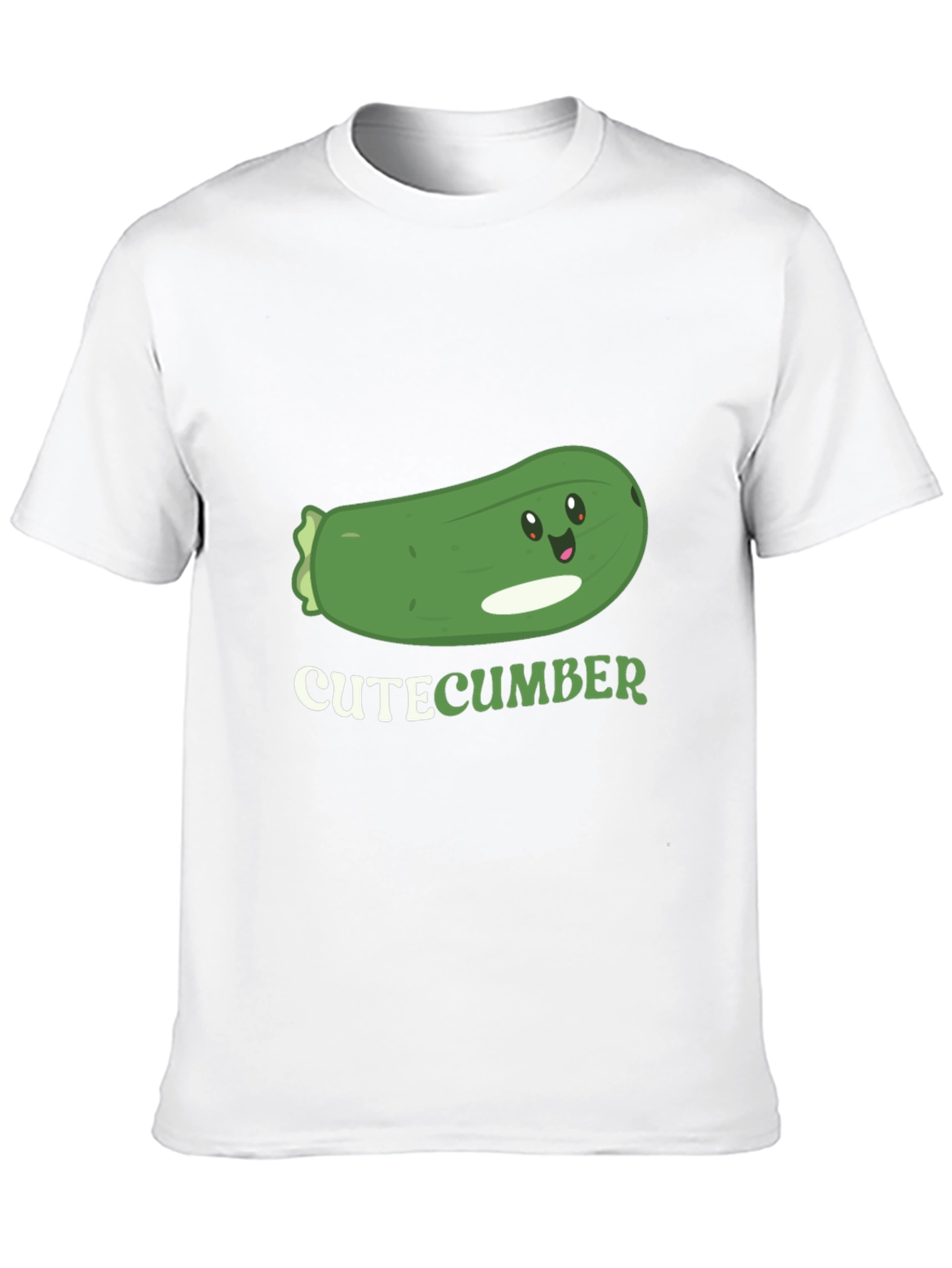 Cute Cucumber Graphic T-Shirt - Black Cotton Tee