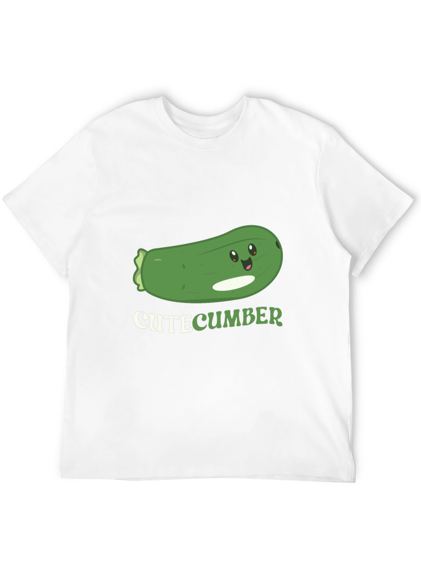 Cute Cucumber Graphic T-Shirt - Black Cotton Tee