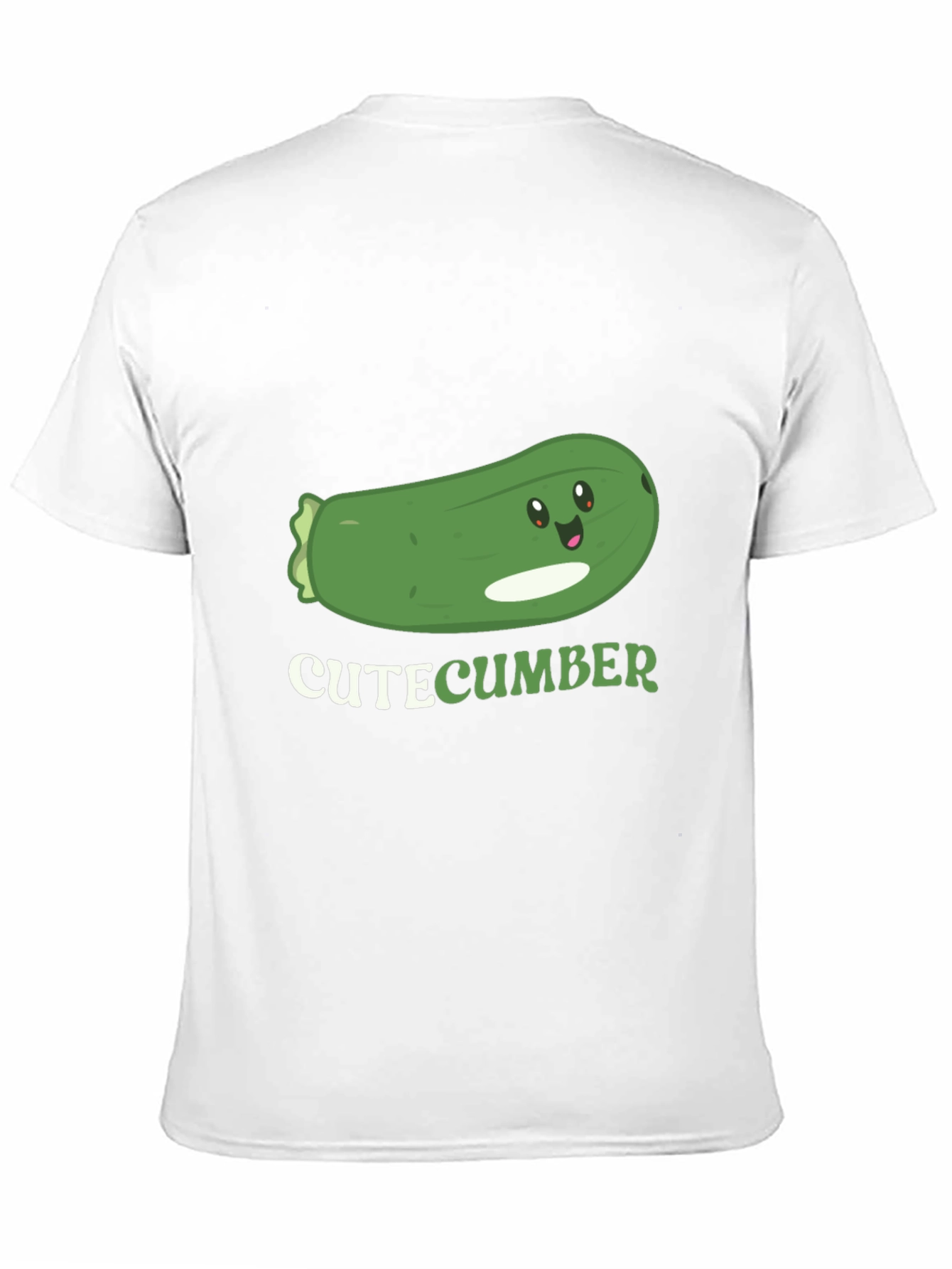 Cute Cucumber Graphic T-Shirt - Black Cotton Tee