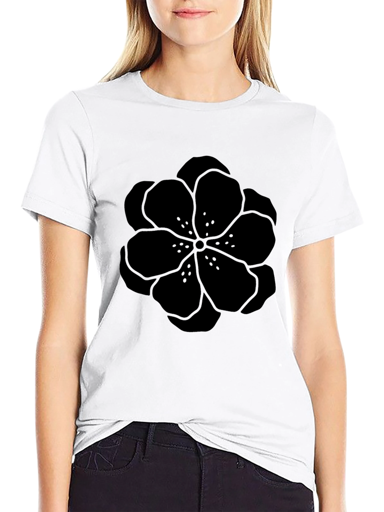 Black Floral Graphic T-Shirt - Stylish Mens Apparel