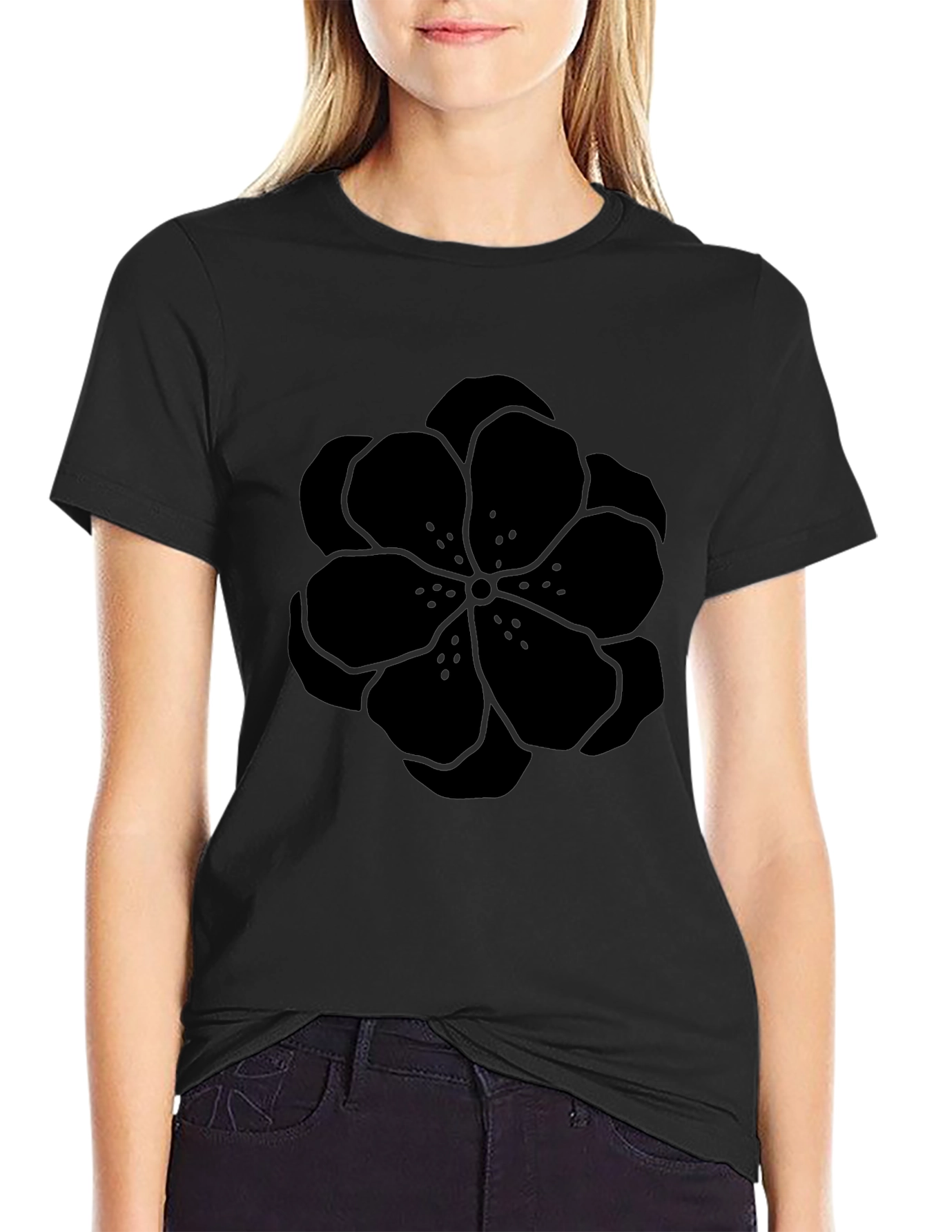 Black Floral Graphic T-Shirt - Stylish Mens Apparel