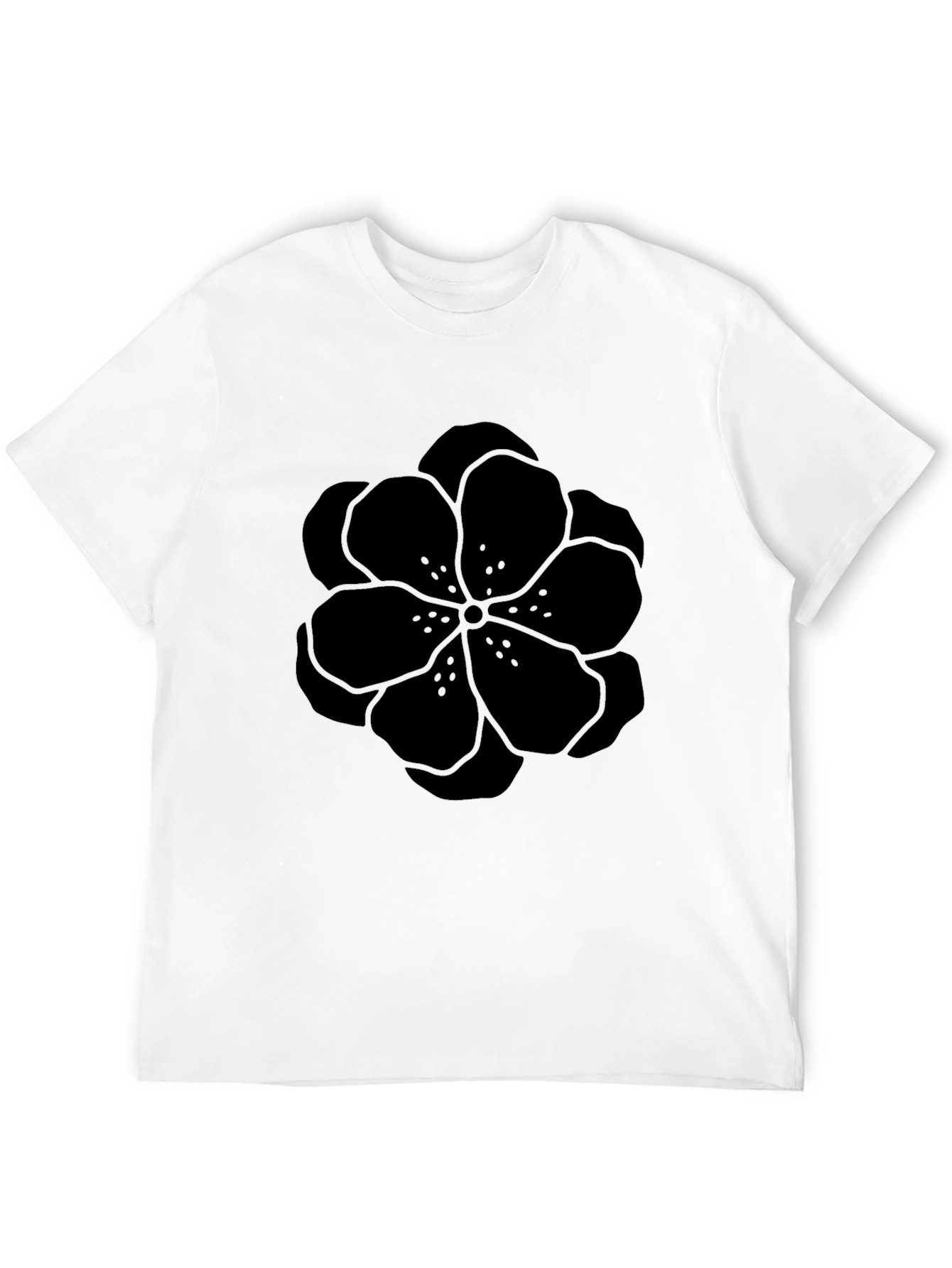 Black Floral Graphic T-Shirt - Stylish Mens Apparel