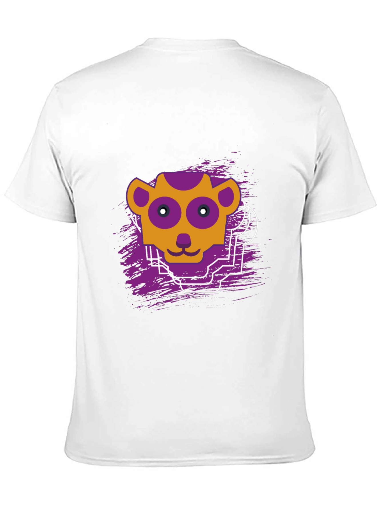 Abstract Animal Graphic Black T-Shirt
