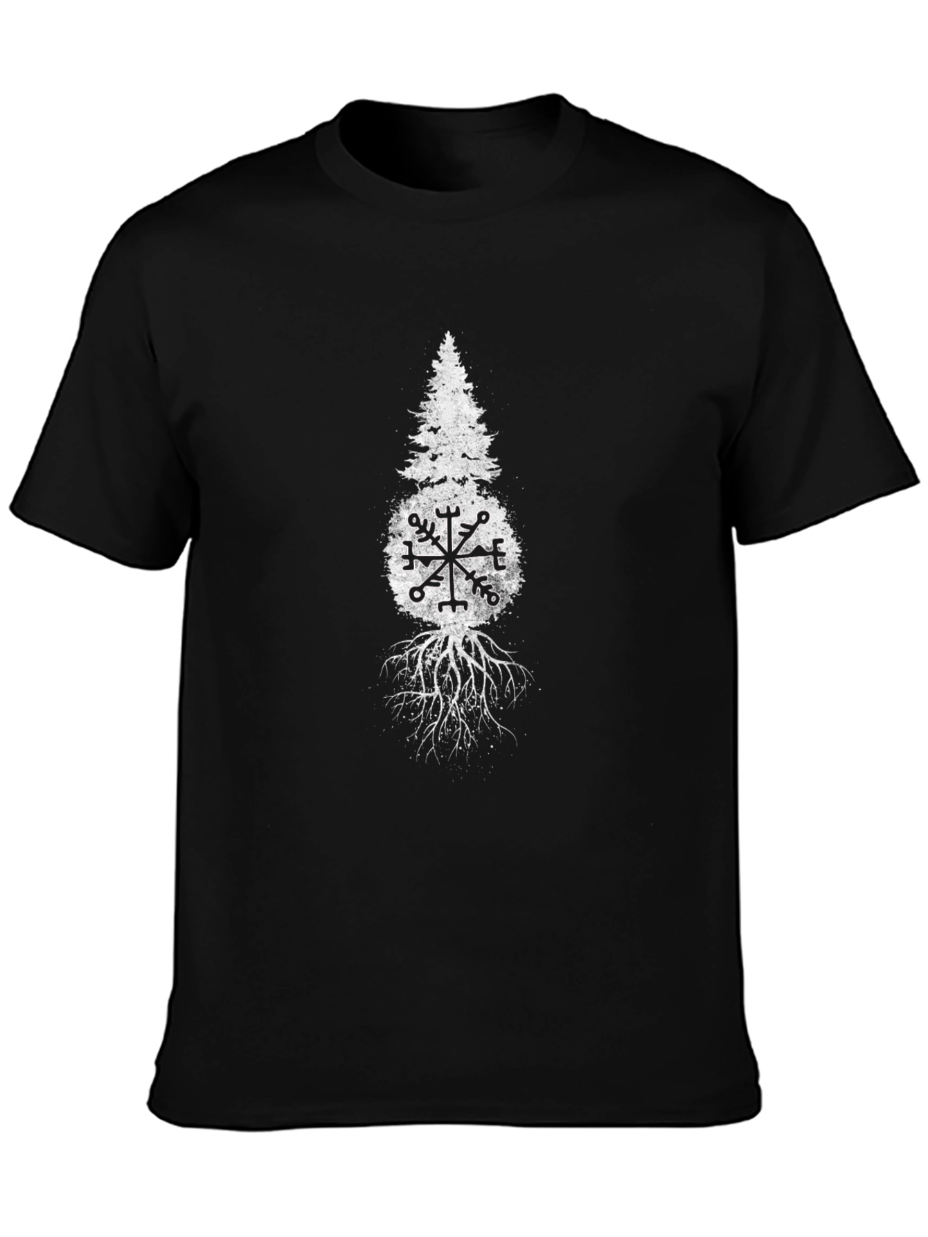 Nature Compass Graphic Black T-Shirt