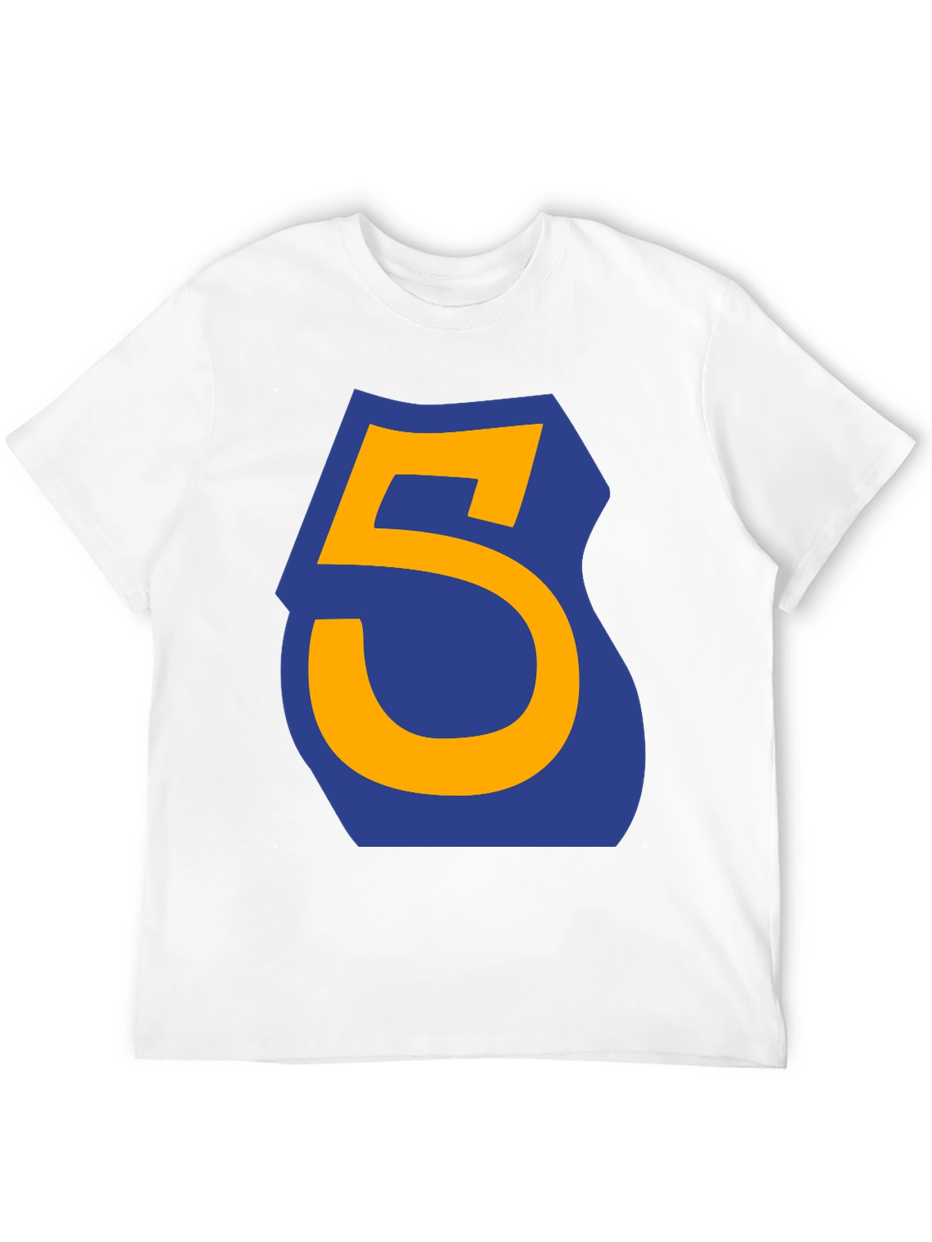 Number 5 Graphic Tee - Casual Black T-Shirt