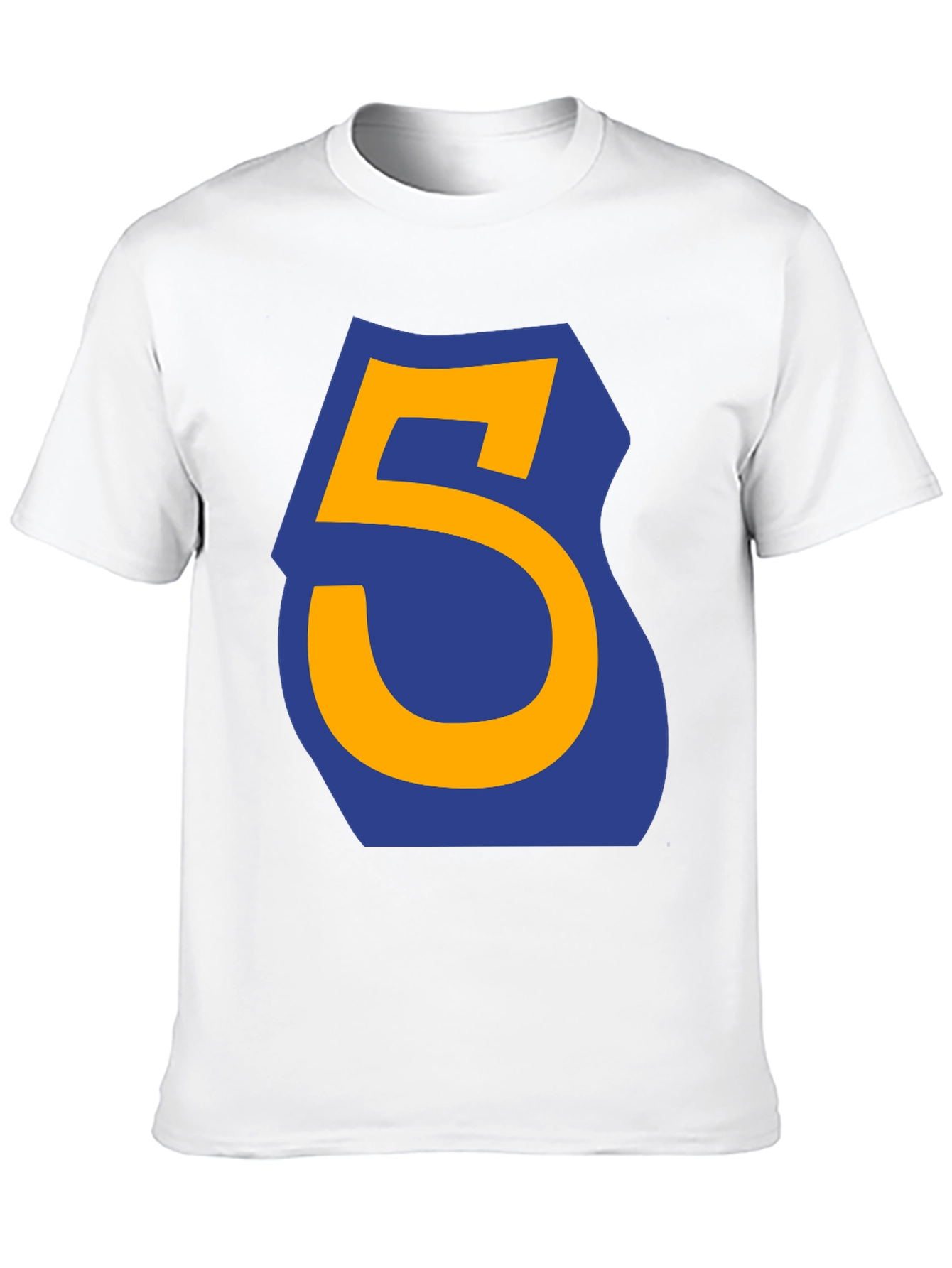 Number 5 Graphic Tee - Casual Black T-Shirt