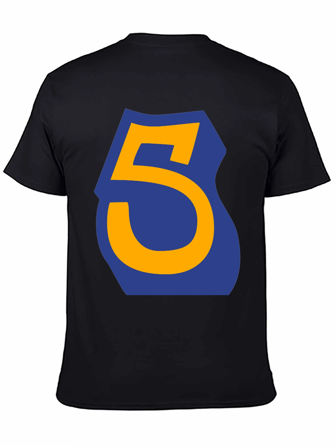 Number 5 Graphic Tee - Casual Black T-Shirt
