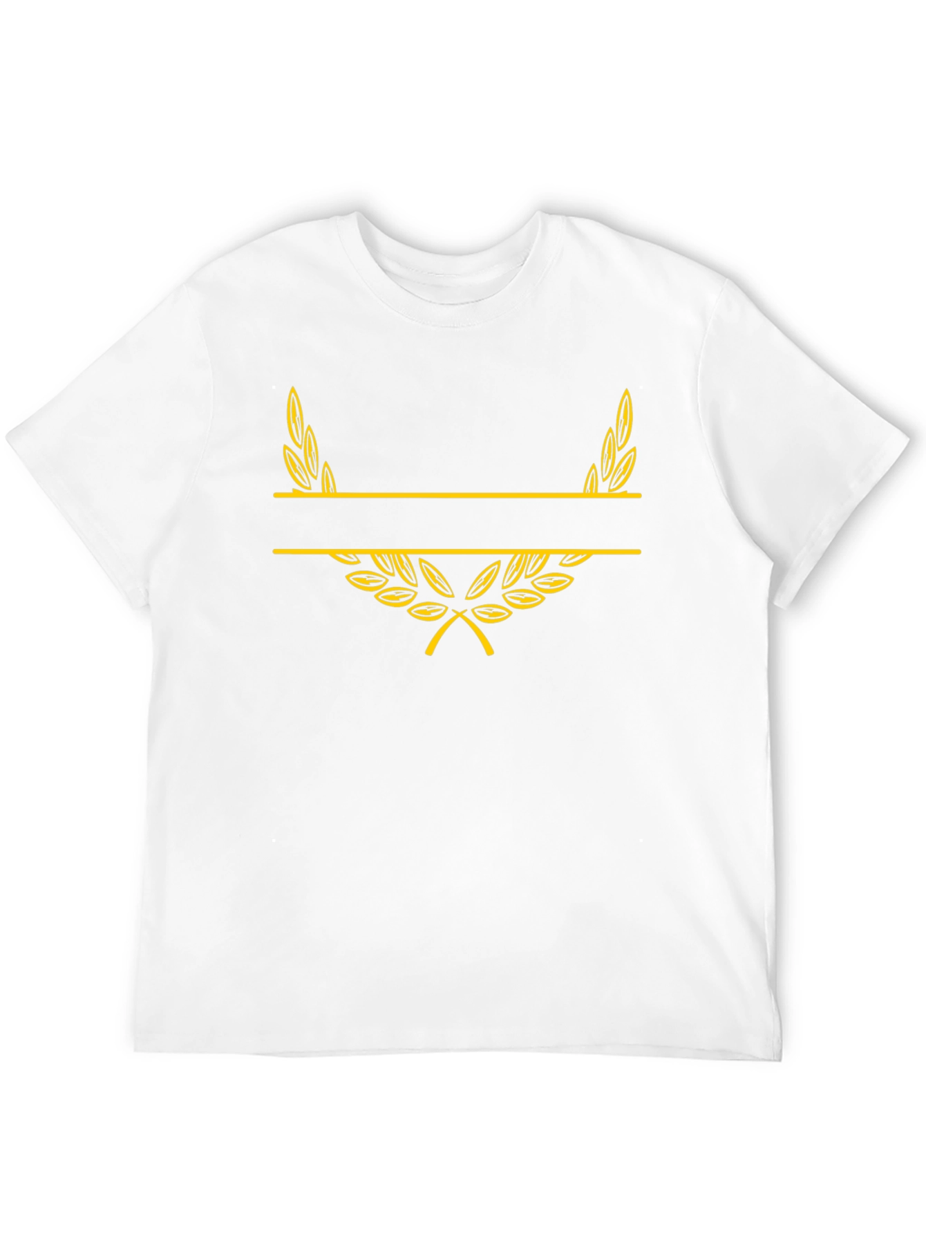 Black T-Shirt with Laurel Wreath Graphic