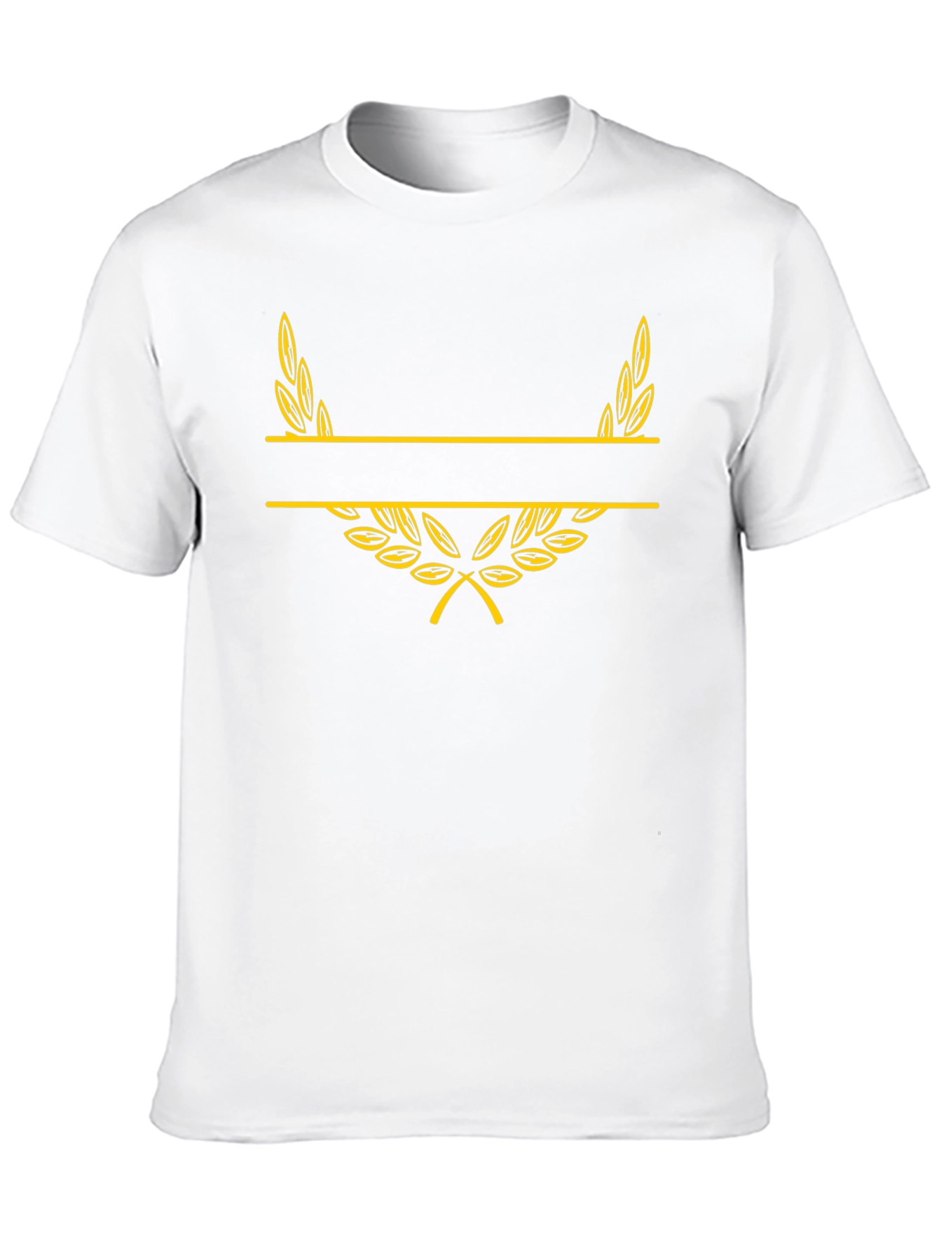 Black T-Shirt with Laurel Wreath Graphic