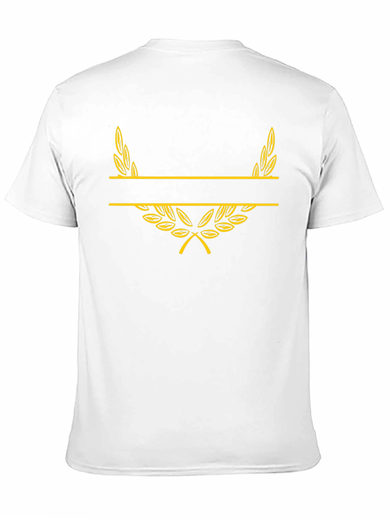 Black T-Shirt with Laurel Wreath Graphic